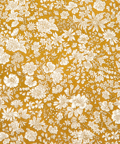 Golden Ochre Emily Belle Lasenby Quilting Cotton Fabric - Gold - Liberty
