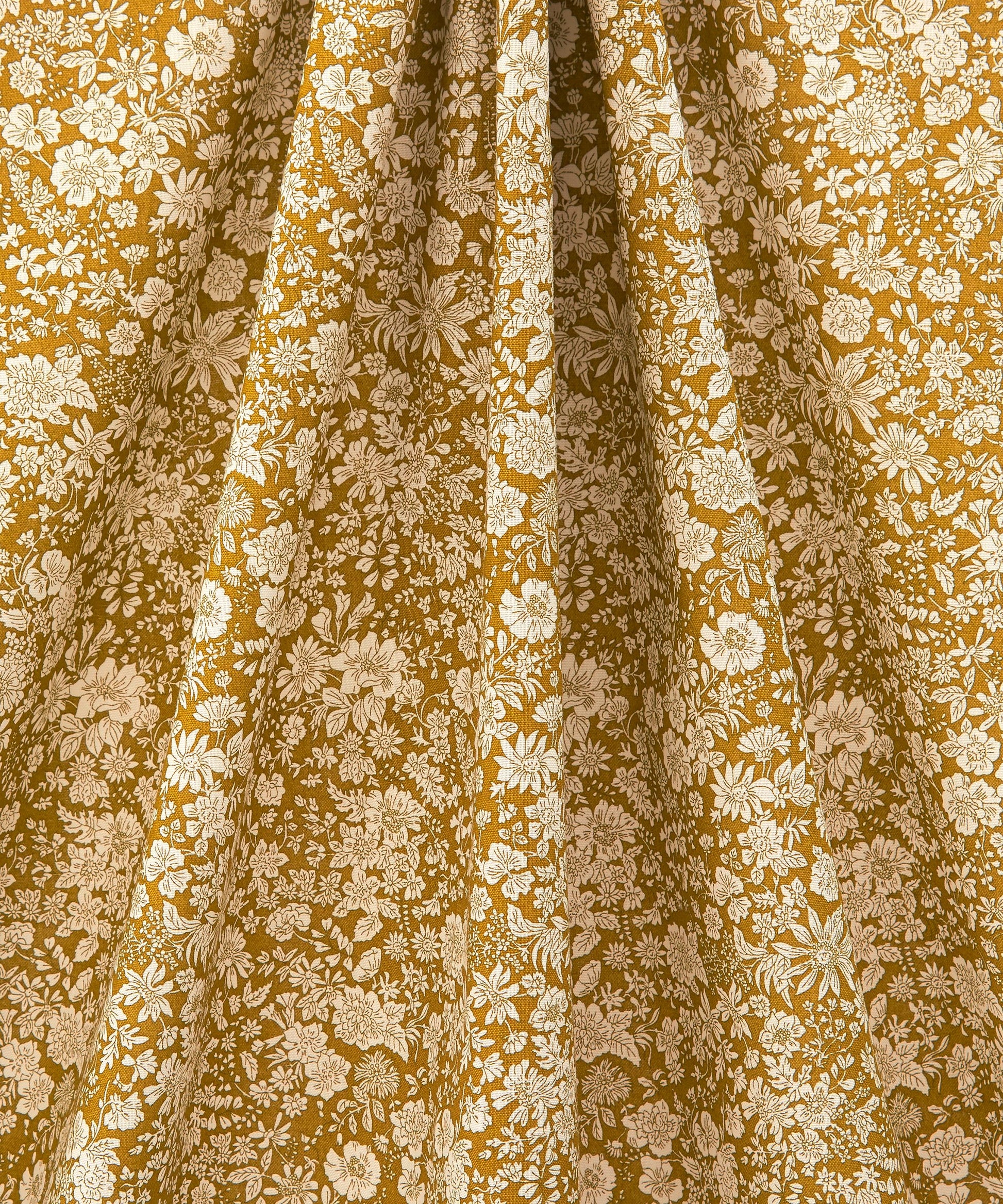 Golden Ochre Emily Belle Lasenby Quilting Cotton Fabric - Gold - Liberty