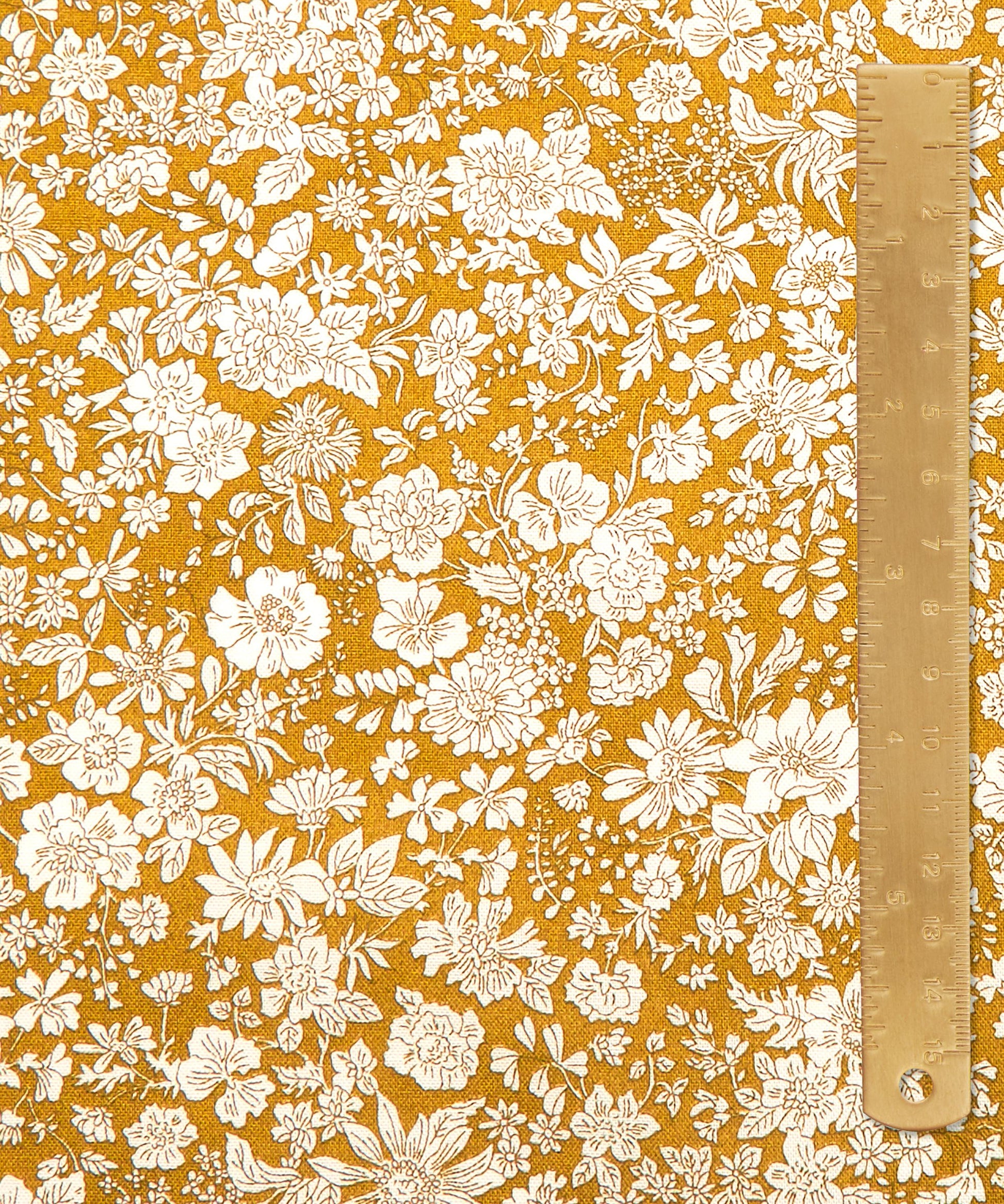 Golden Ochre Emily Belle Lasenby Quilting Cotton Fabric - Gold - Liberty