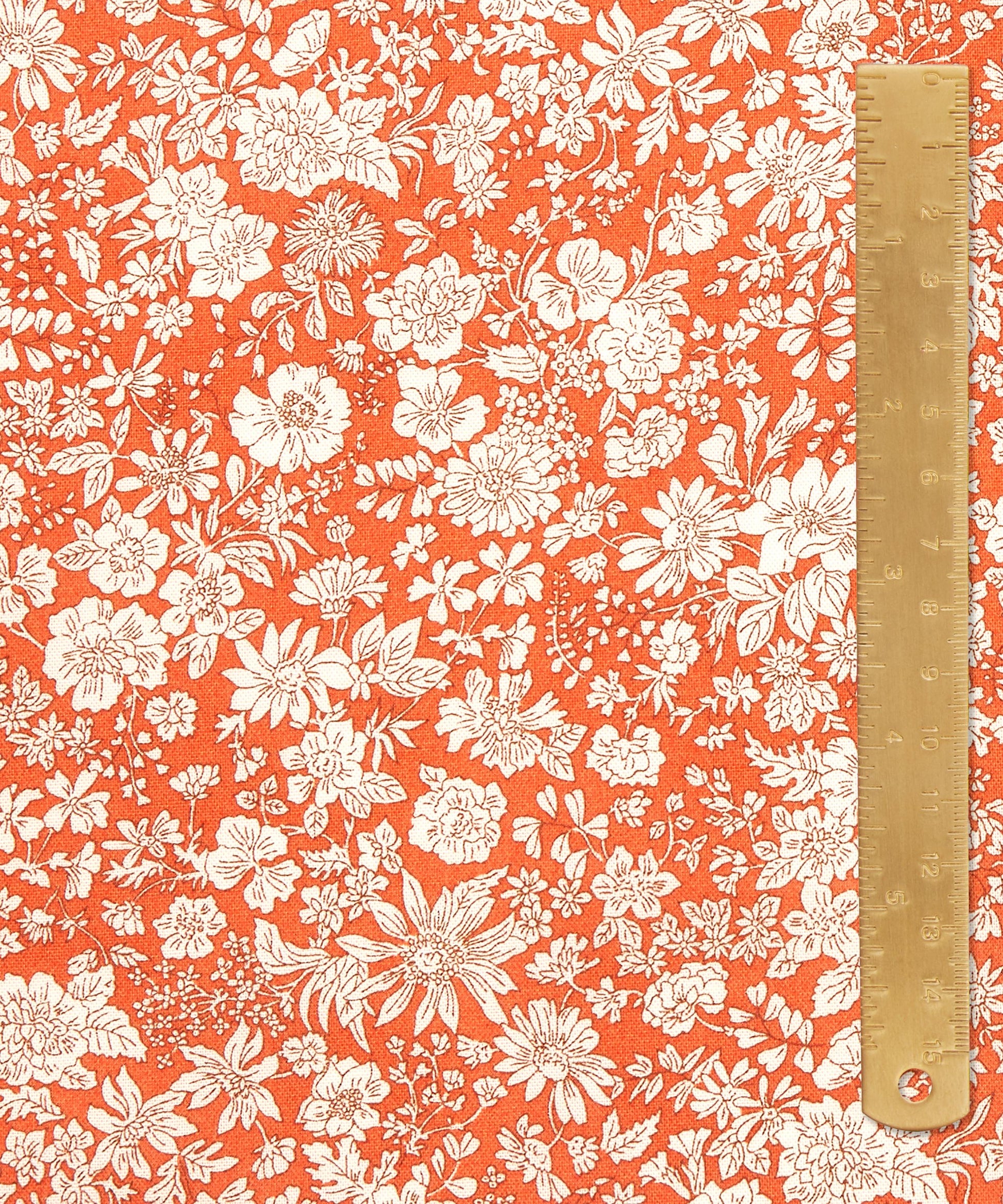 Tangerine Emily Belle Lasenby Quilting Cotton Fabric - Orange - Liberty
