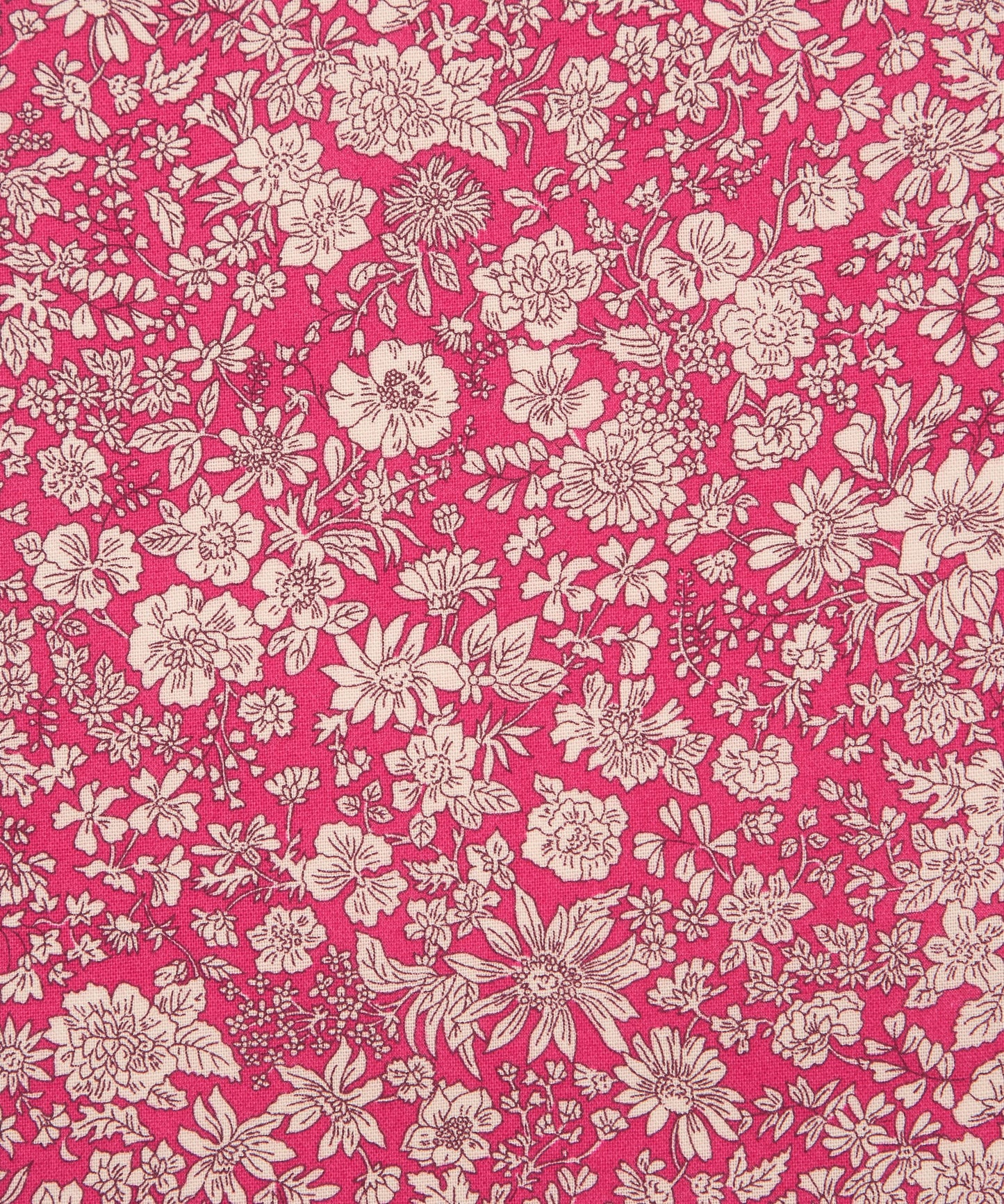 Bright Pink Emily Belle Lasenby Quilting Cotton Fabric - Red - Liberty