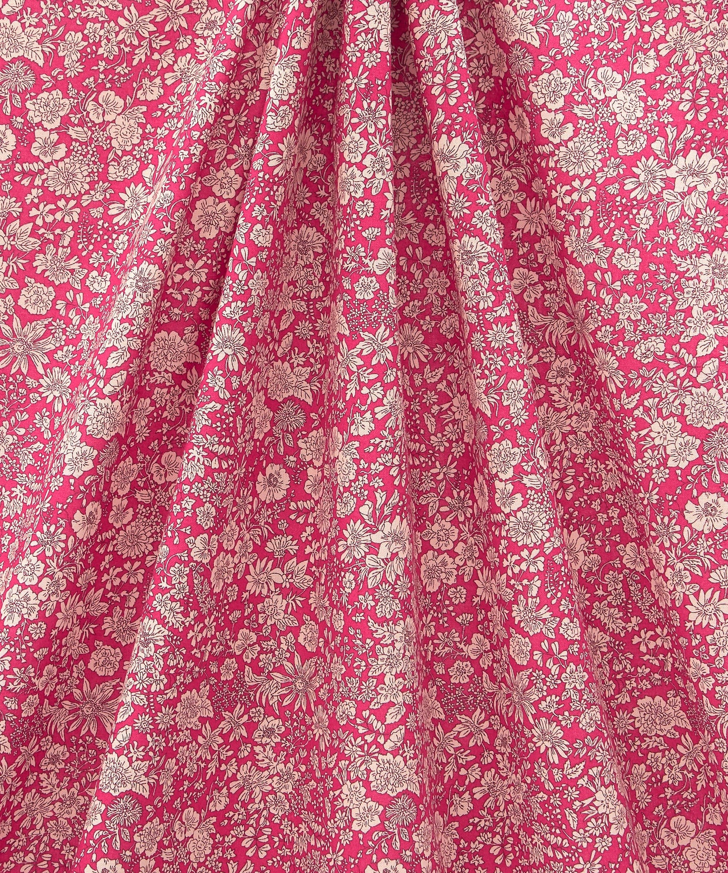 Bright Pink Emily Belle Lasenby Quilting Cotton Fabric - Red - Liberty