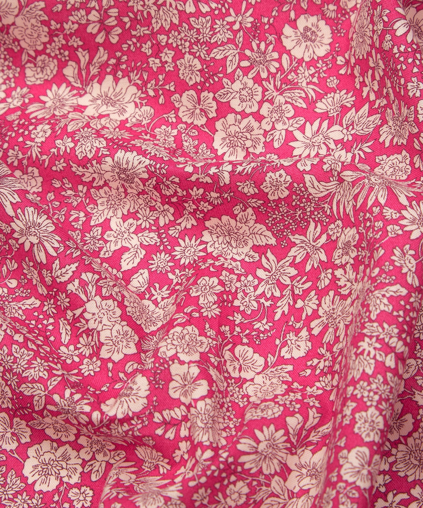 Bright Pink Emily Belle Lasenby Quilting Cotton Fabric - Red - Liberty