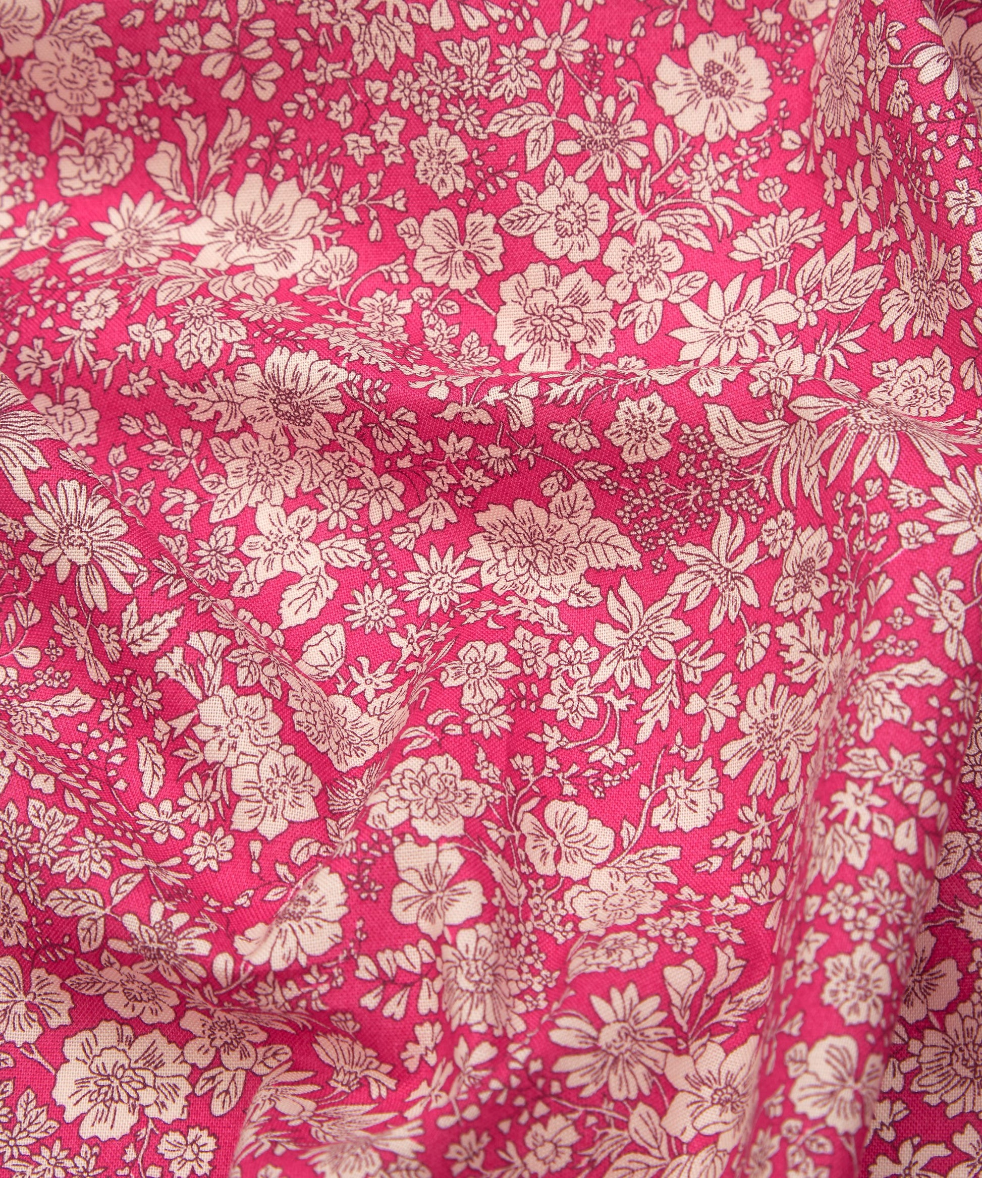 Bright Pink Emily Belle Lasenby Quilting Cotton Fabric - Red - Liberty