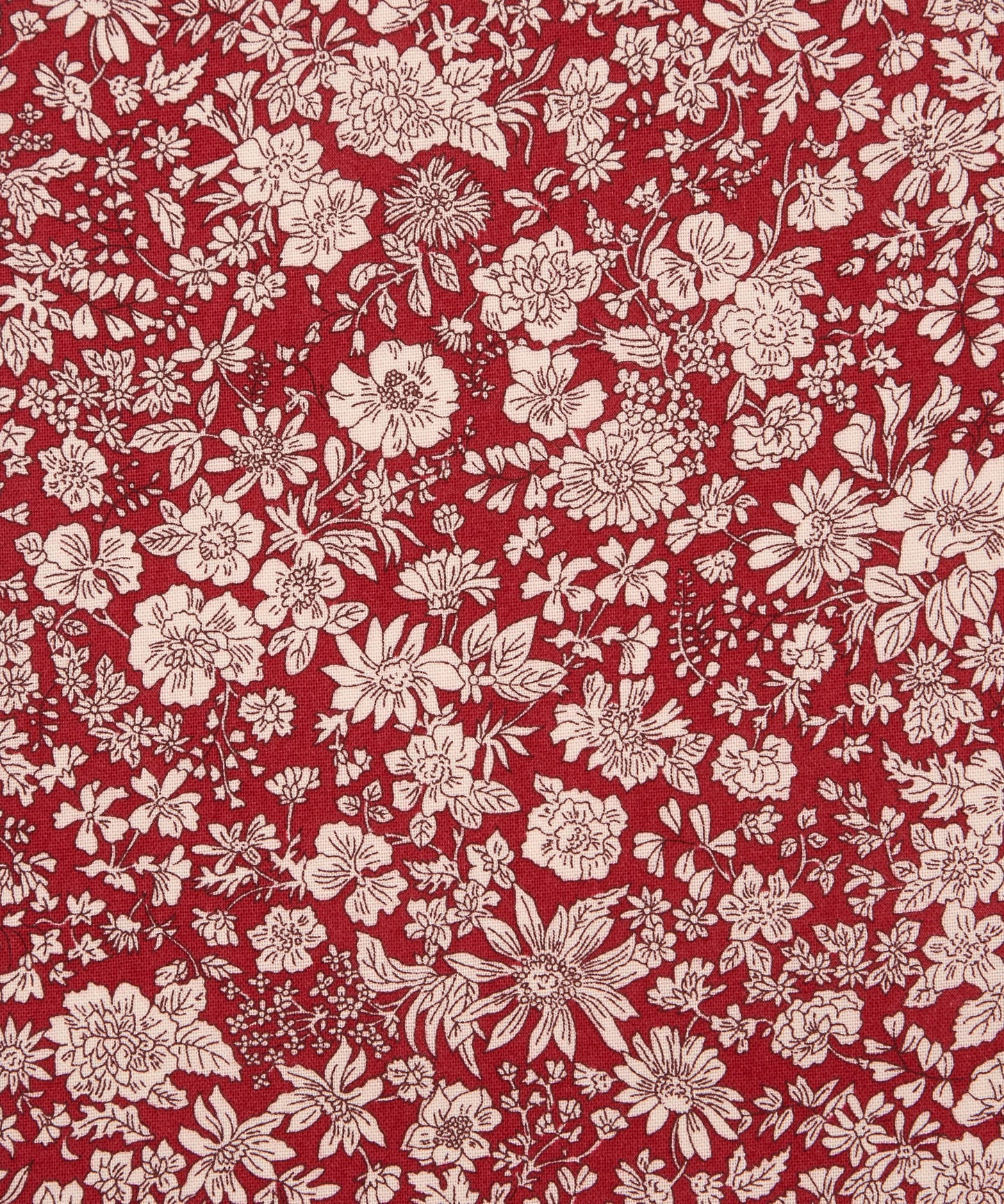 Crimson Emily Belle Lasenby Quilting Cotton Fabric - Red - Liberty