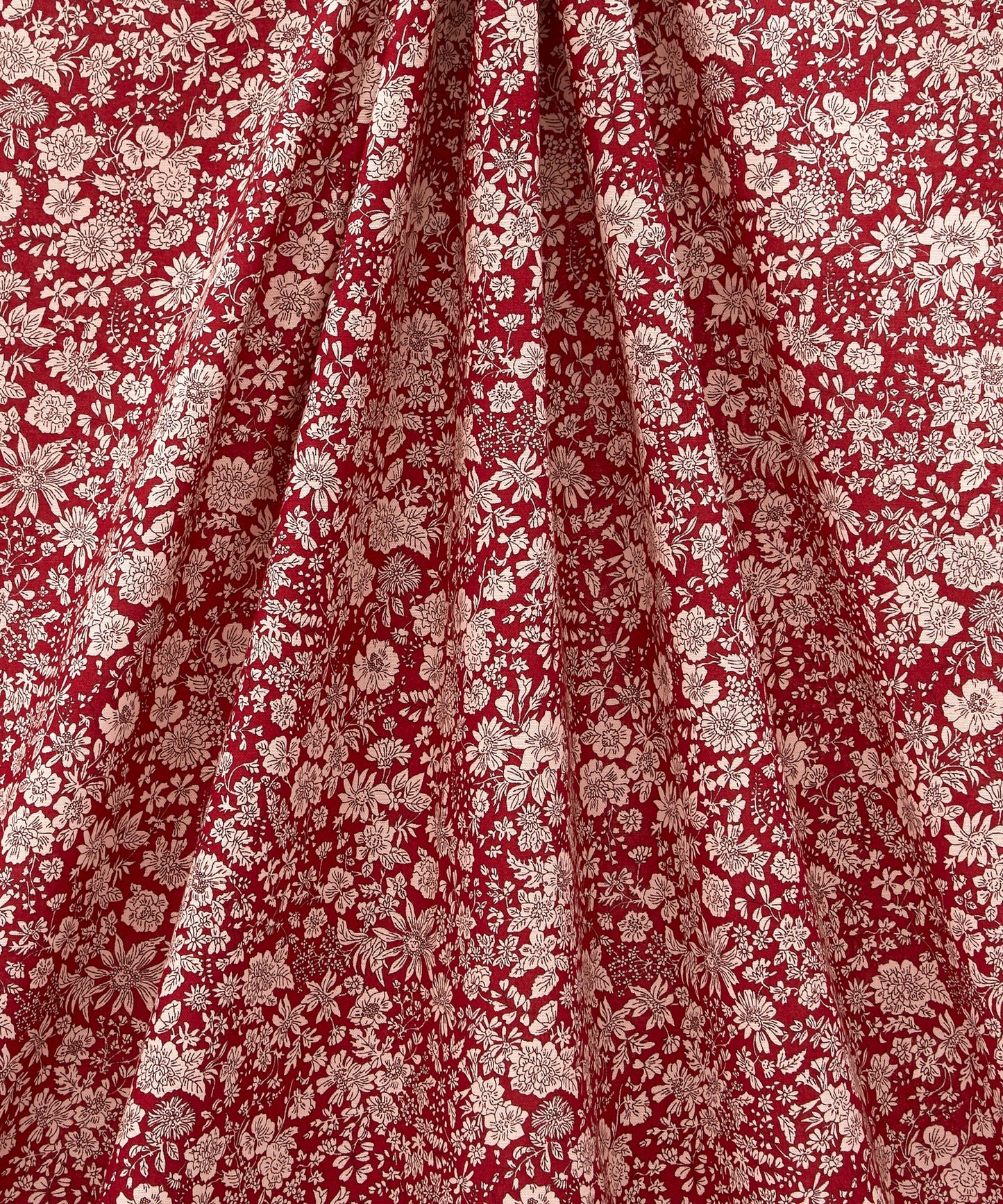 Crimson Emily Belle Lasenby Quilting Cotton Fabric - Red - Liberty