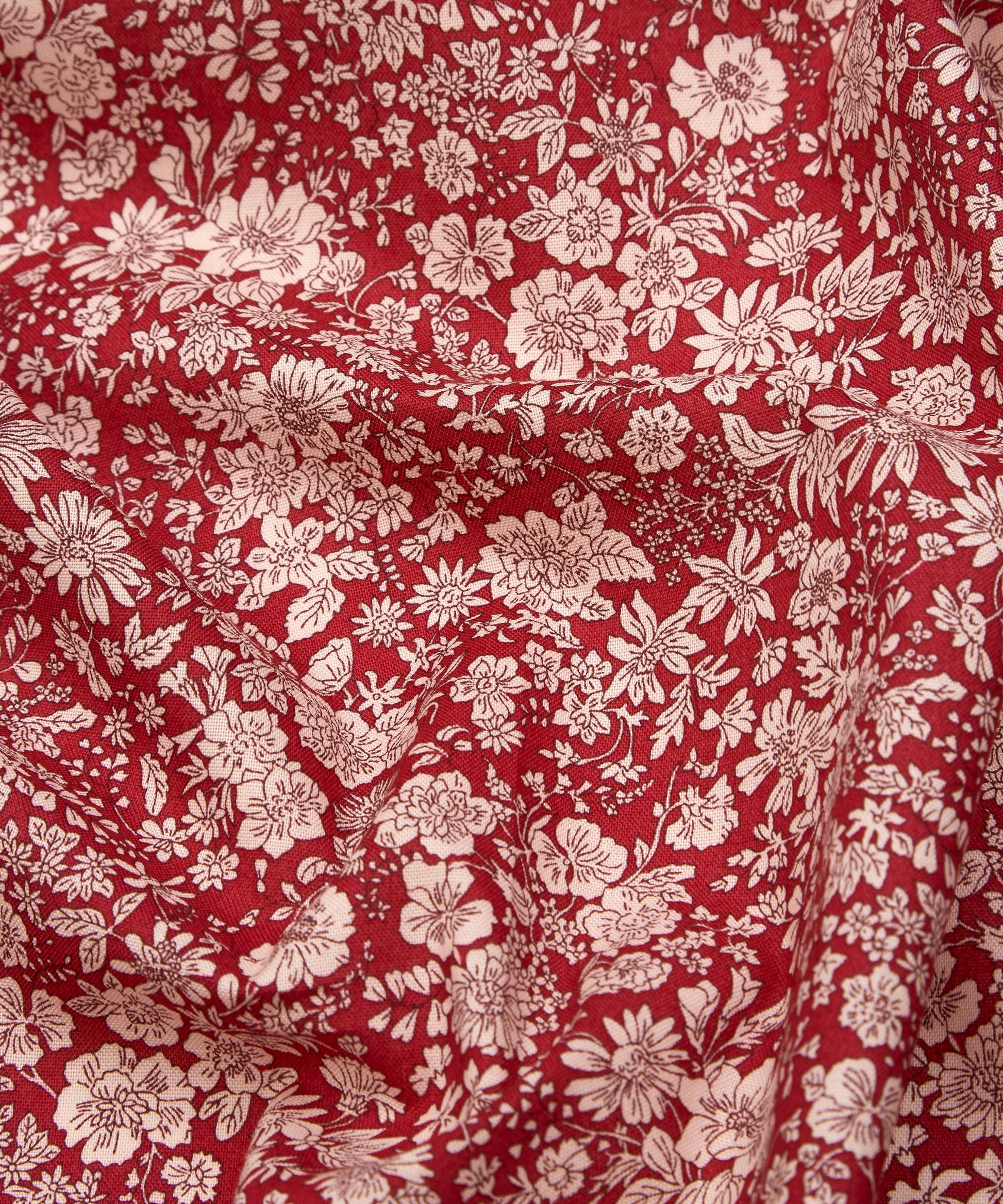 Crimson Emily Belle Lasenby Quilting Cotton Fabric - Red - Liberty