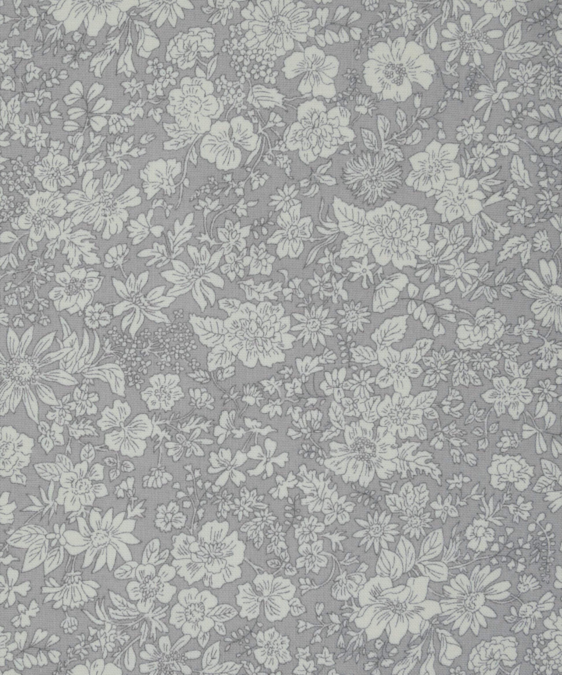 Steel Emily Belle Lasenby Quilting Cotton Fabric - Gray - Liberty