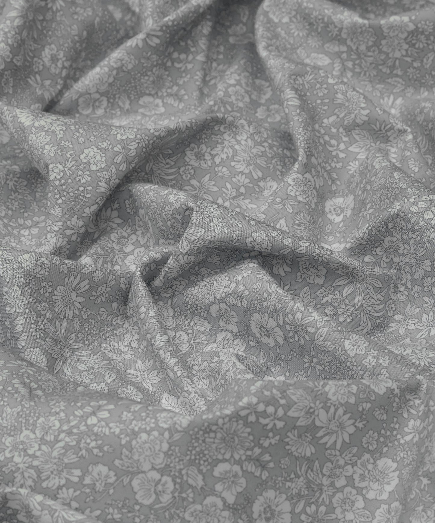 Steel Emily Belle Lasenby Quilting Cotton Fabric - Gray - Liberty