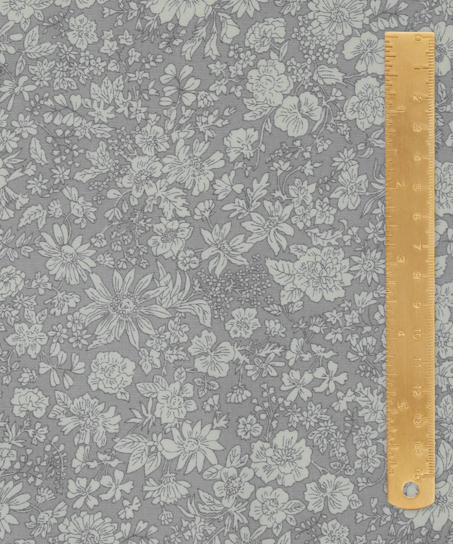 Steel Emily Belle Lasenby Quilting Cotton Fabric - Gray - Liberty