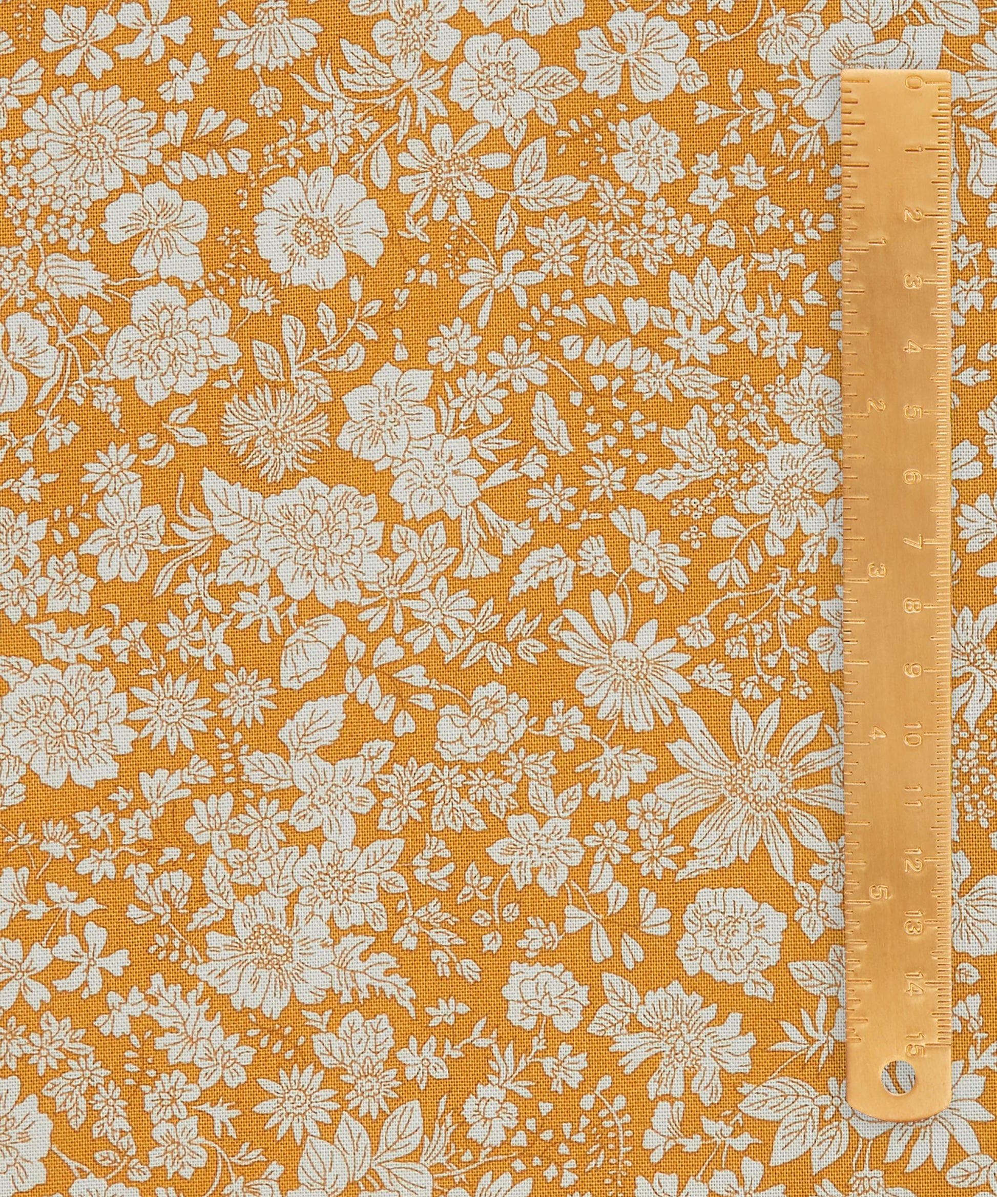 Saffron Emily Belle Lasenby Quilting Cotton Fabric - Gold - Liberty