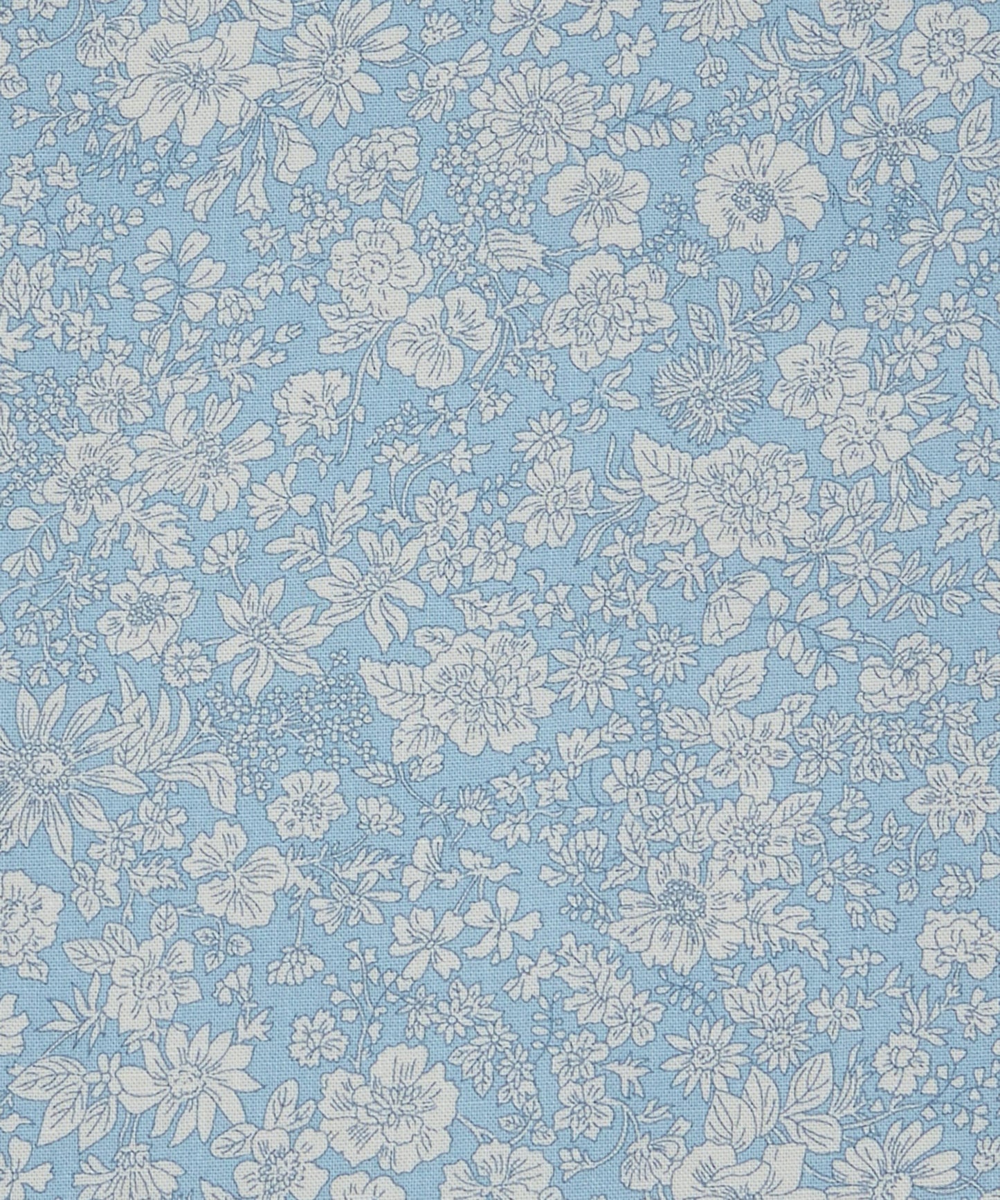 Blue Sky Emily Belle Lasenby Quilting Cotton Fabric - Blue - Liberty
