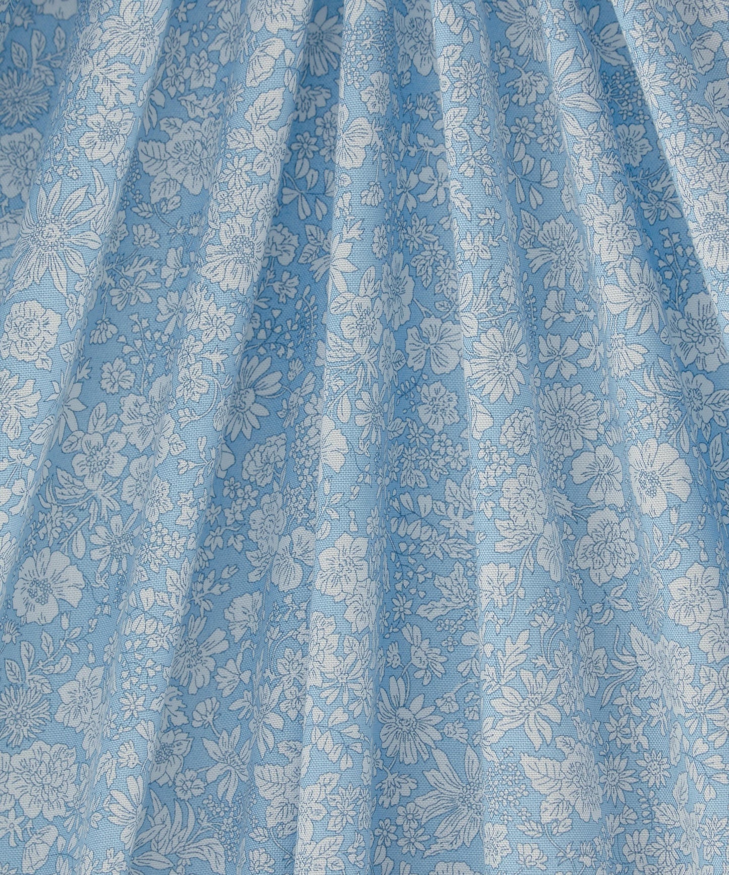 Blue Sky Emily Belle Lasenby Quilting Cotton Fabric - Blue - Liberty