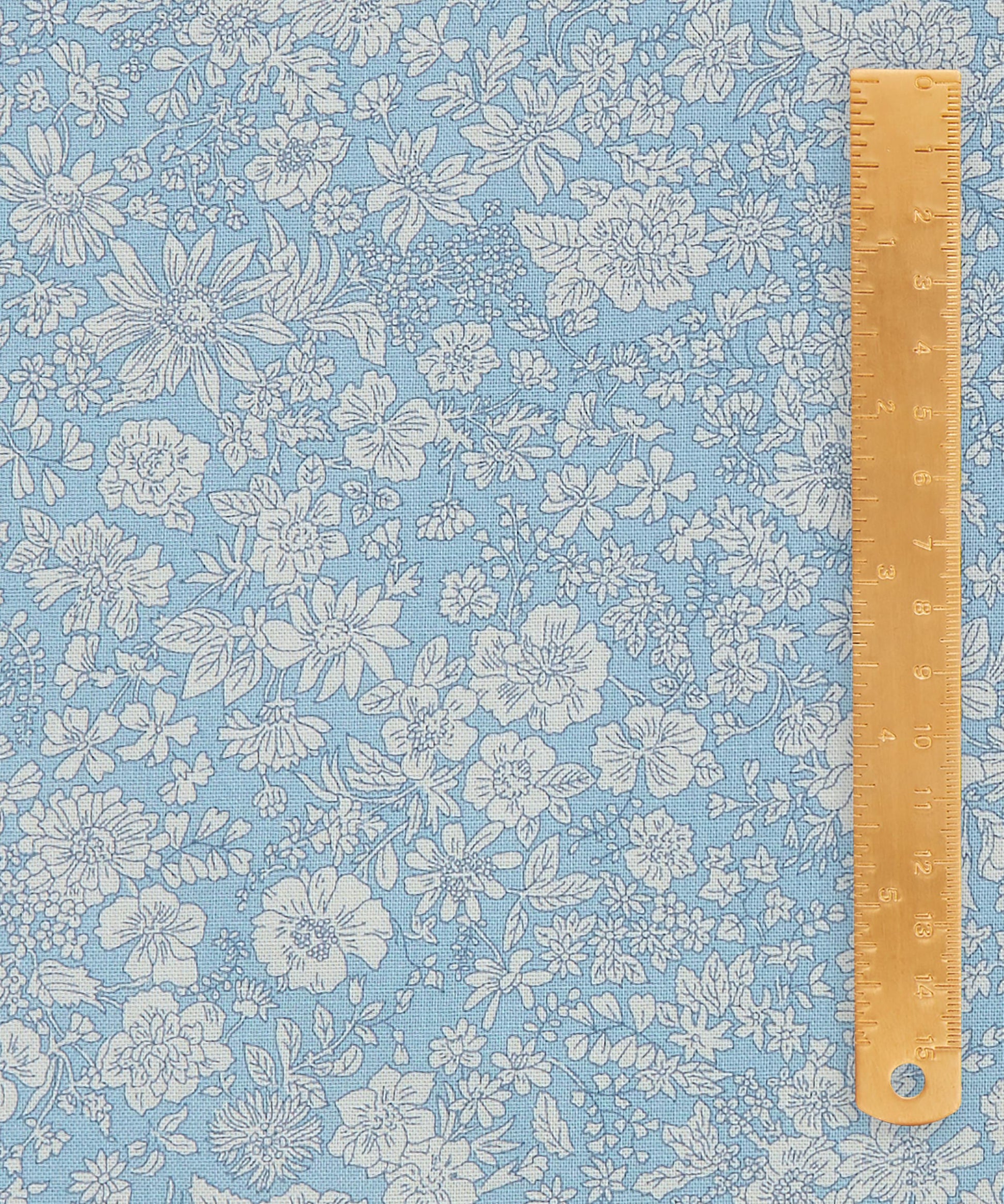 Blue Sky Emily Belle Lasenby Quilting Cotton Fabric - Blue - Liberty