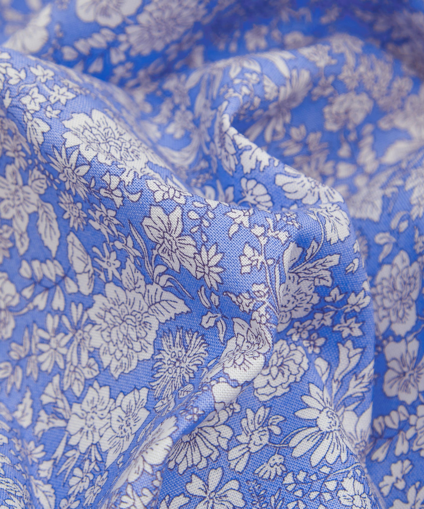 Marine Blue Emily Belle Lasenby Quilting Cotton Fabric - Blue - Liberty