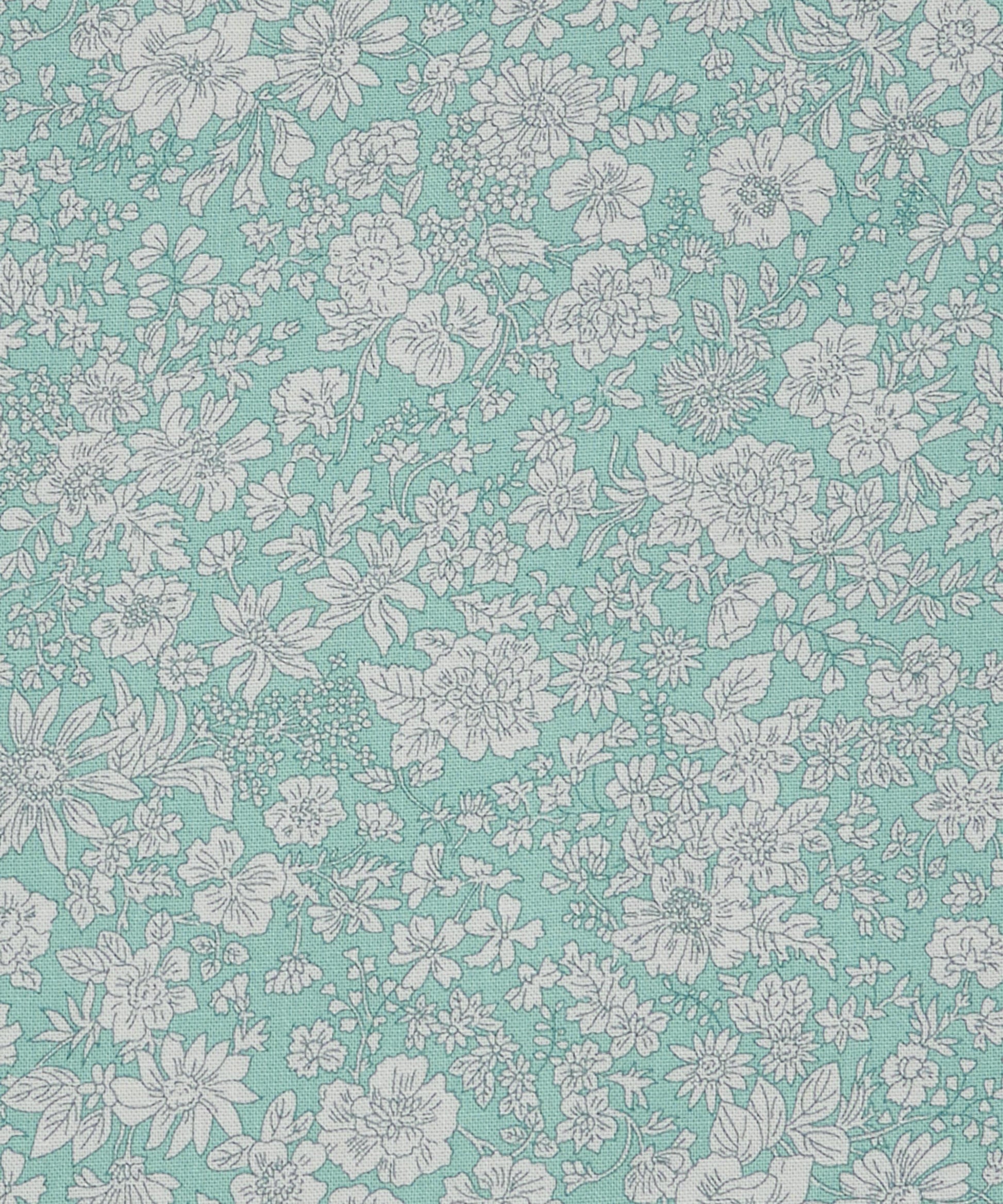 Marmaid Emily Belle Lasenby Quilting Cotton Fabric - Teal - Liberty