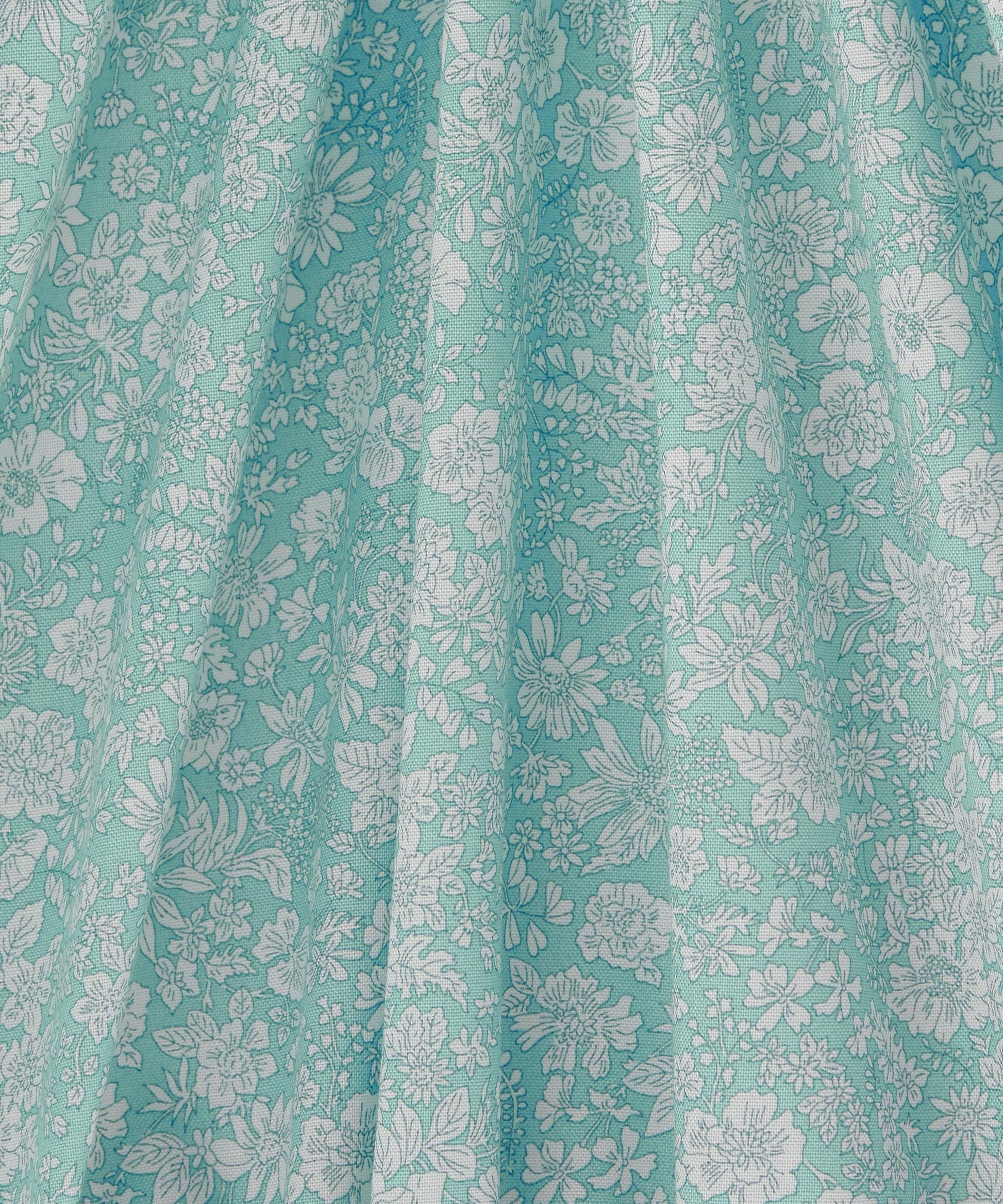 Marmaid Emily Belle Lasenby Quilting Cotton Fabric - Teal - Liberty