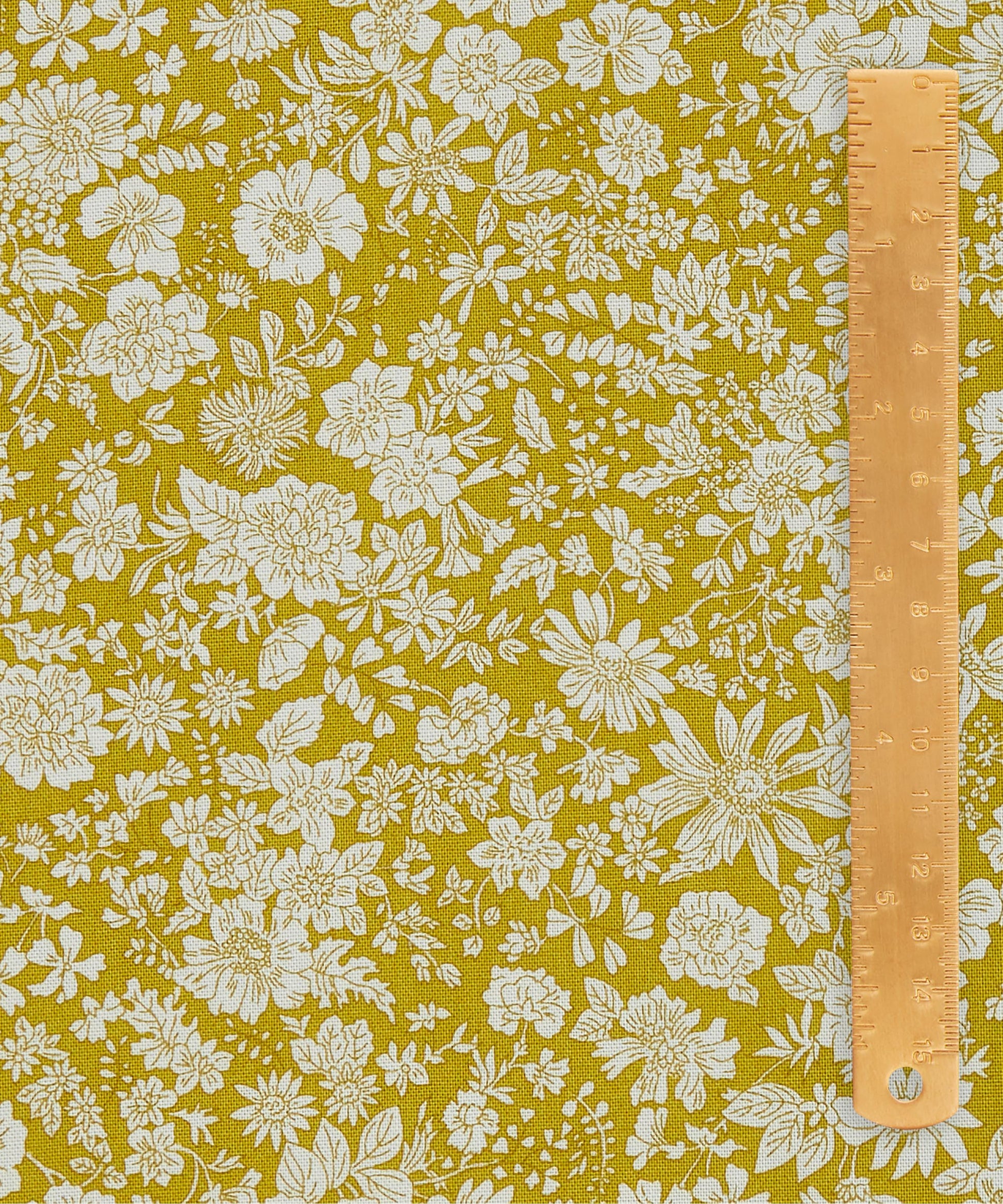 Lime Emily Belle Lasenby Quilting Cotton Fabric - Green - Liberty