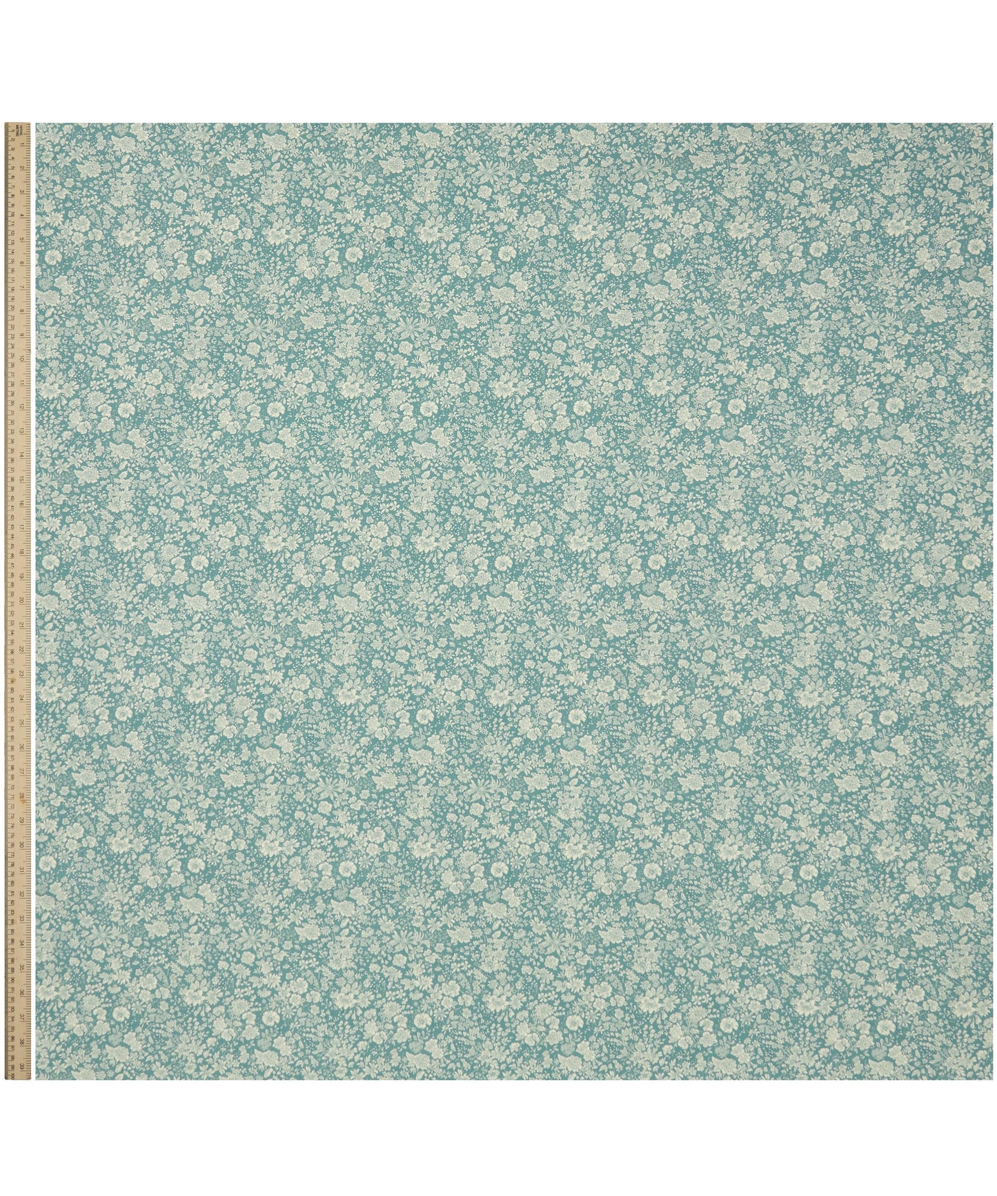 Olive Leaf Emily Belle Lasenby Quilting Cotton Fabric - Teal - Liberty