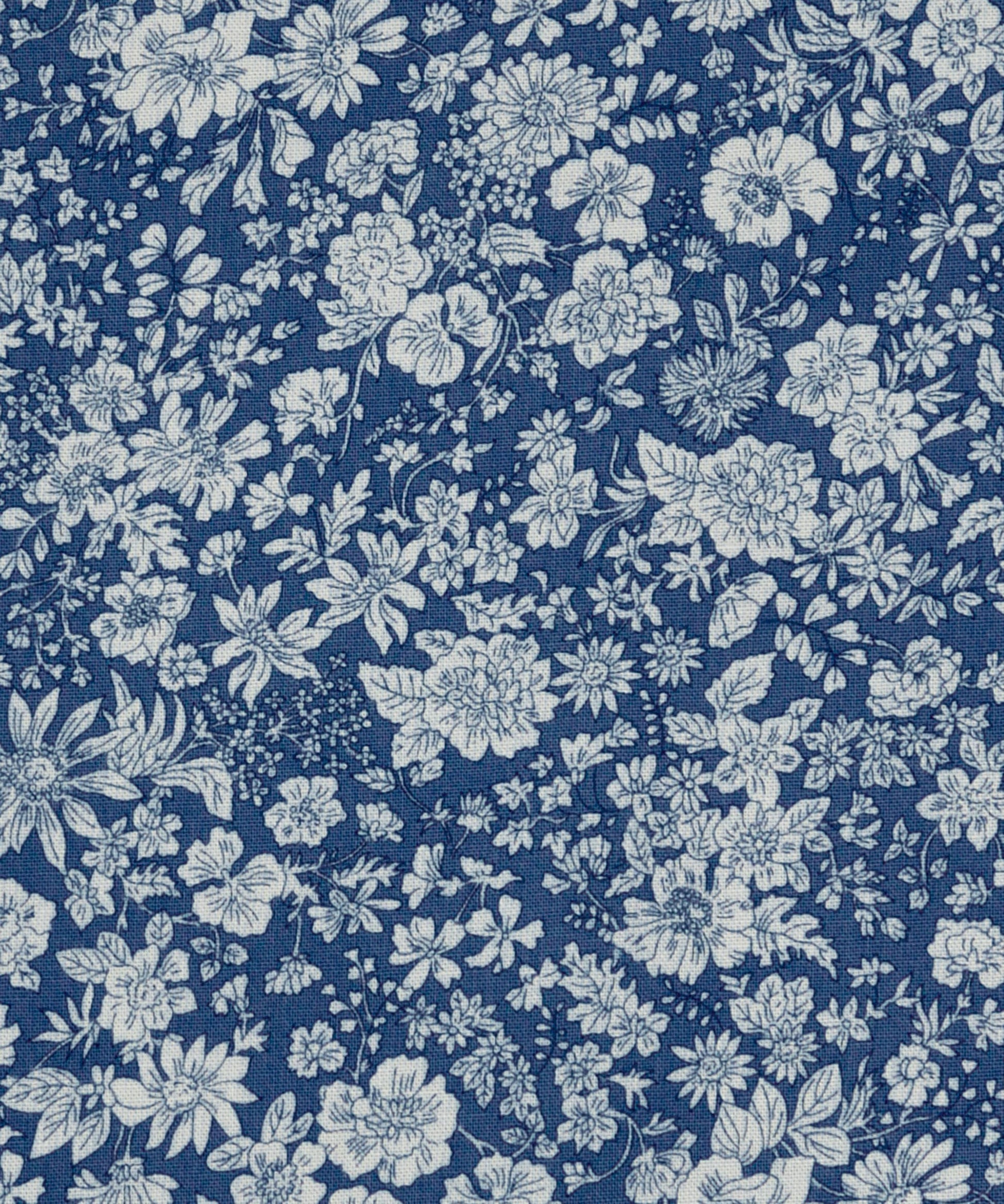 Cobalt Emily Belle Lasenby Quilting Cotton Fabric - Blue - Liberty