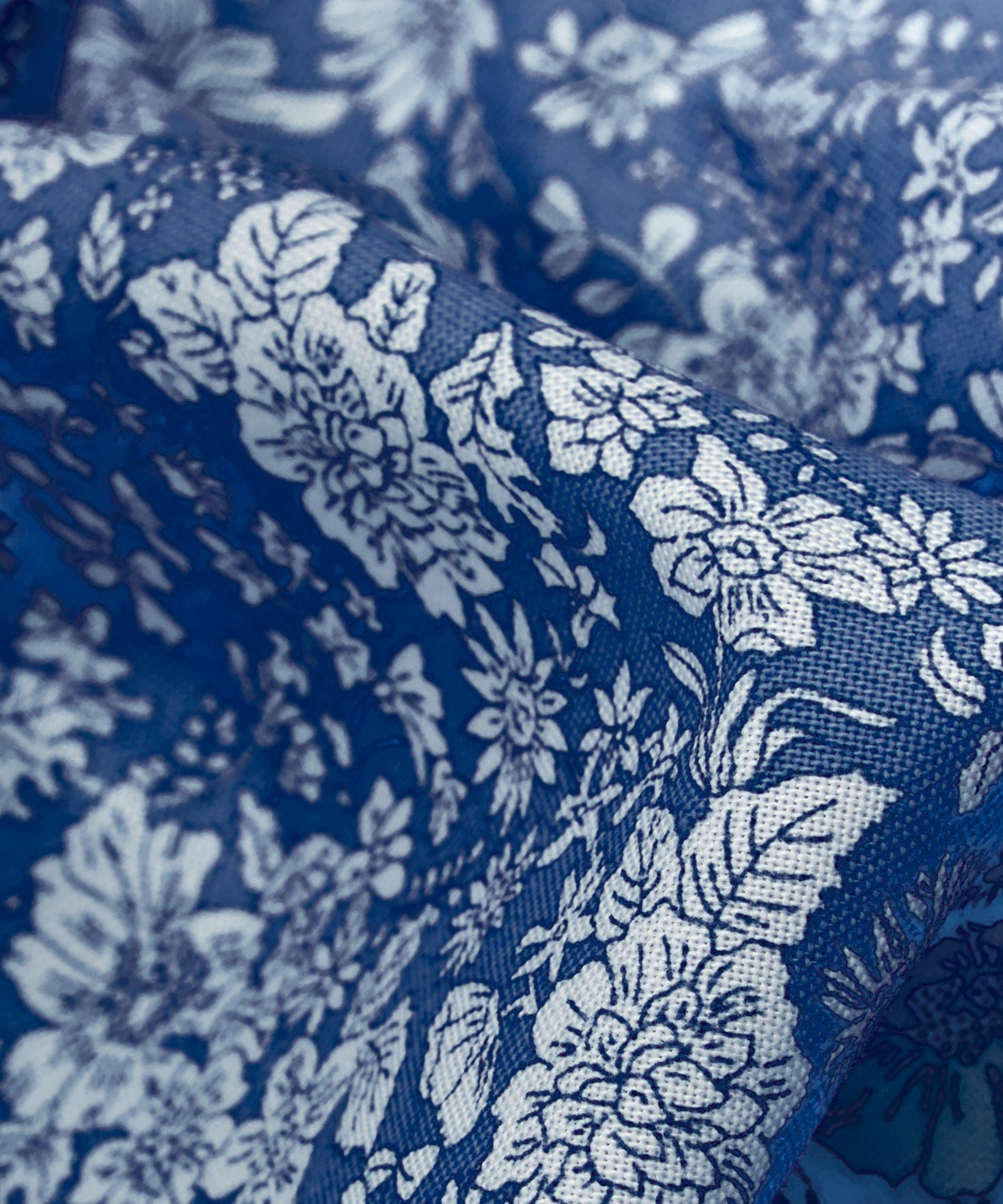 Cobalt Emily Belle Lasenby Quilting Cotton Fabric - Blue - Liberty