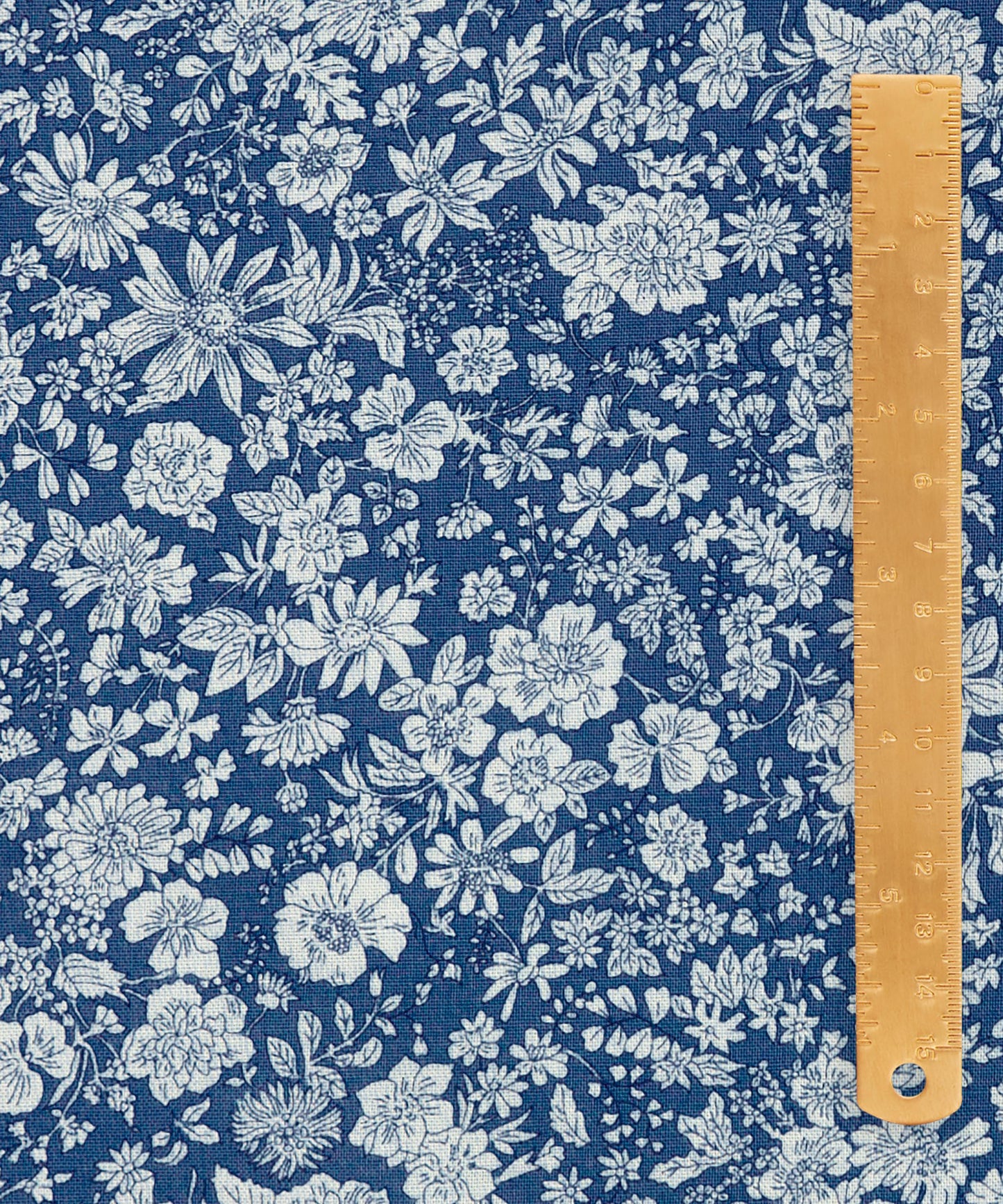 Cobalt Emily Belle Lasenby Quilting Cotton Fabric - Blue - Liberty