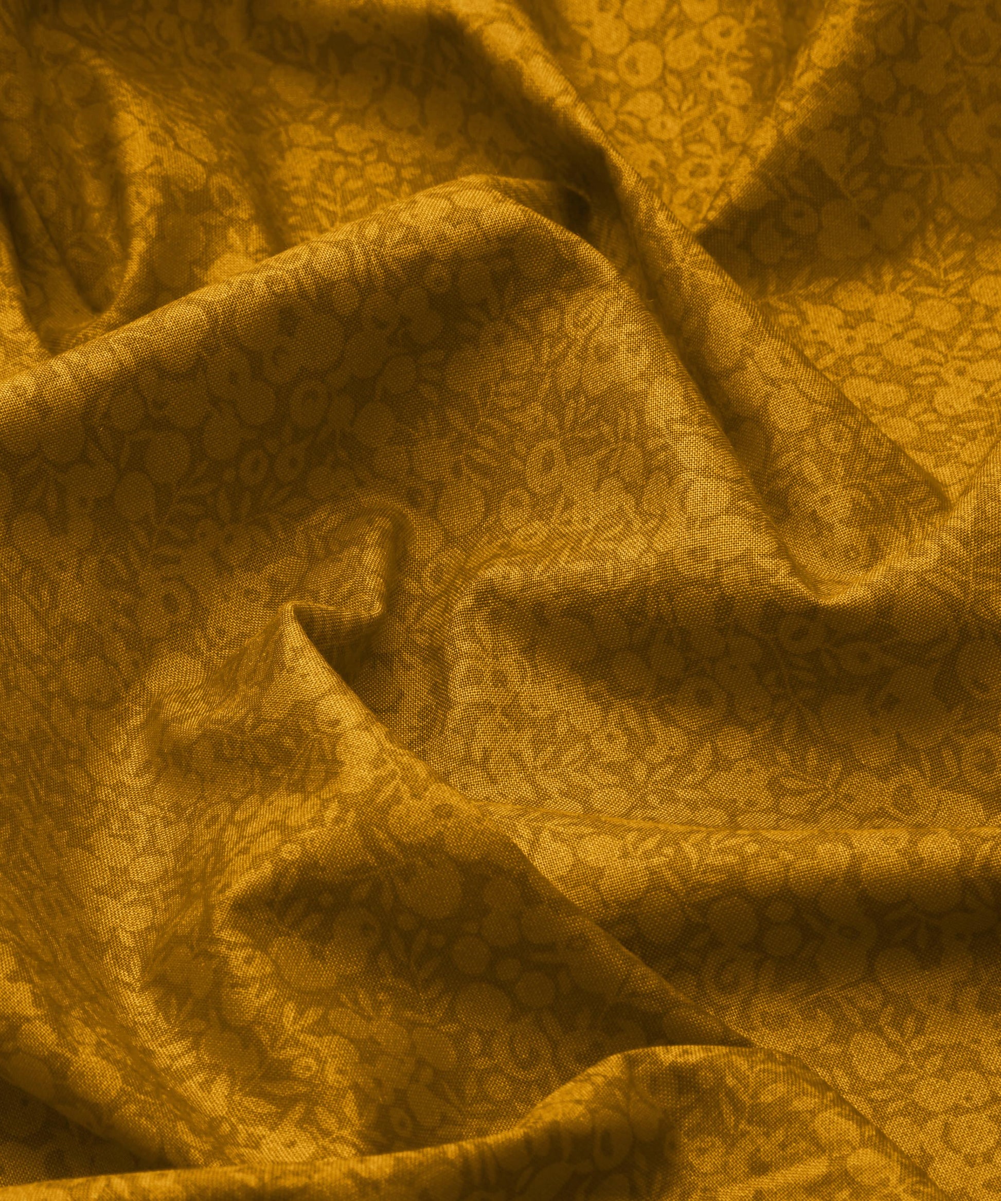 Mustard Wiltshire Shadow Lasenby Quilting Cotton Fabric - Gold - Liberty