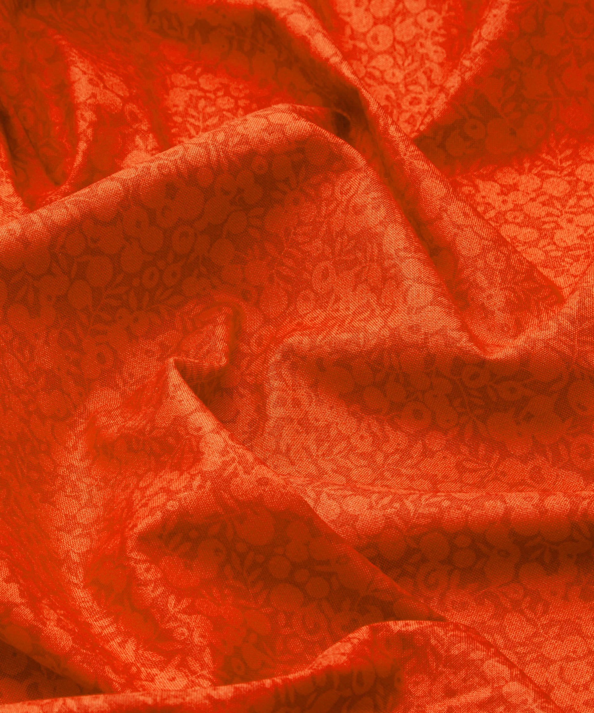 Orange Peel Wiltshire Shadow Lasenby Quilting Cotton Fabric - Orange - Liberty