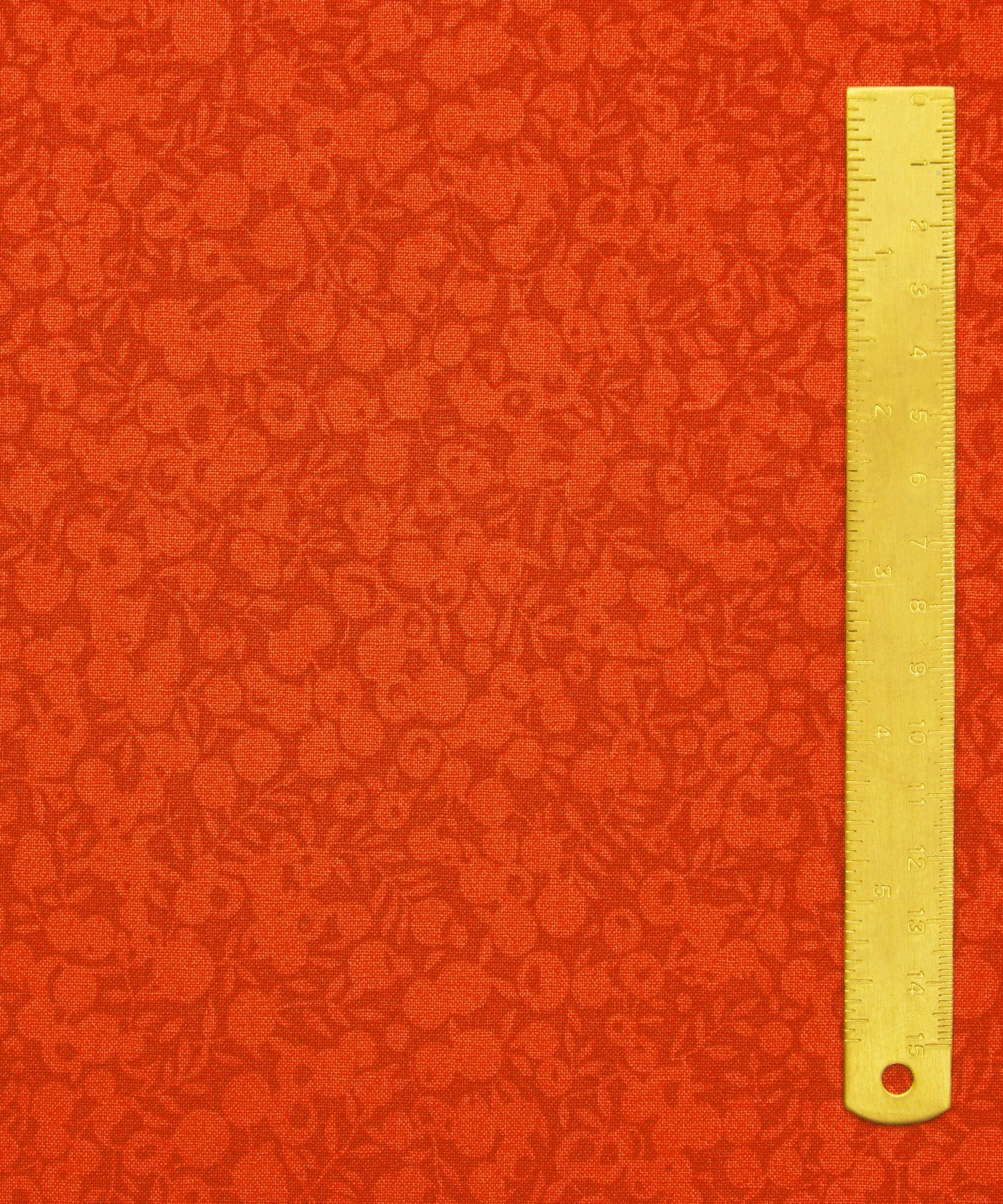 Orange Peel Wiltshire Shadow Lasenby Quilting Cotton Fabric - Orange - Liberty