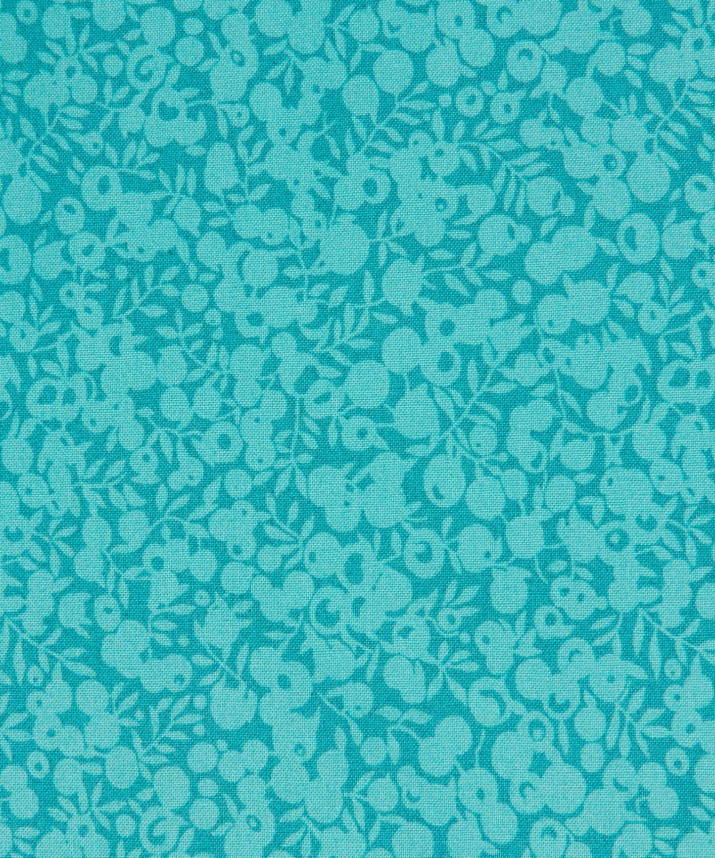 Turquoise Wiltshire Shadow Lasenby Quilting Cotton Fabric - Blue - Liberty