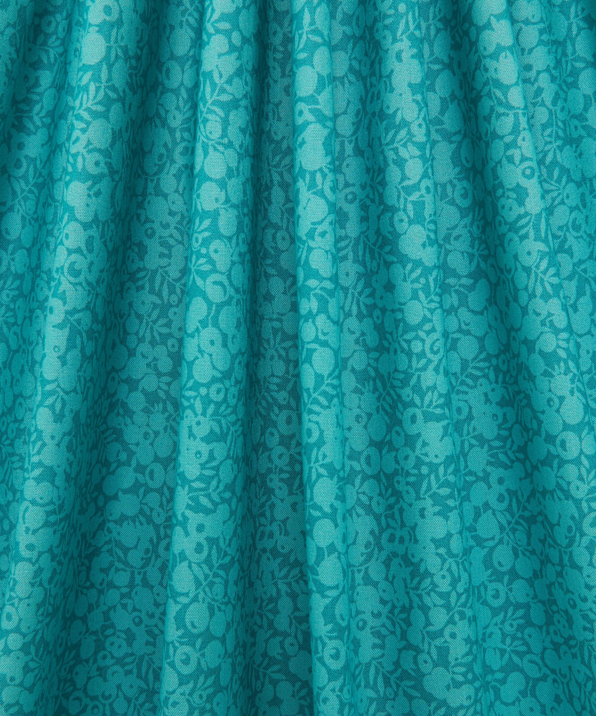 Turquoise Wiltshire Shadow Lasenby Quilting Cotton Fabric - Blue - Liberty