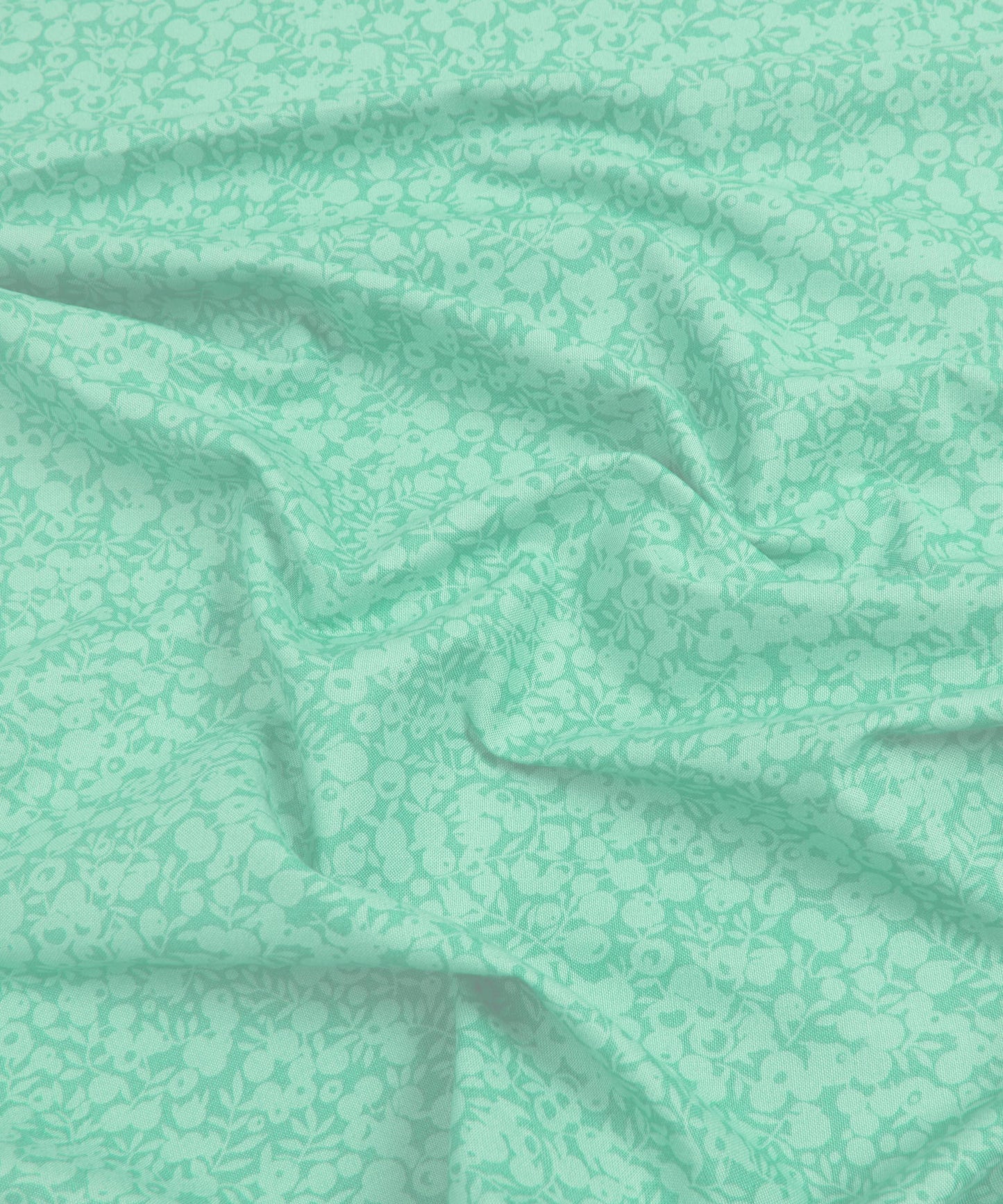 Sea Glass Wiltshire Shadow Lasenby Quilting Cotton Fabric - Teal - Liberty