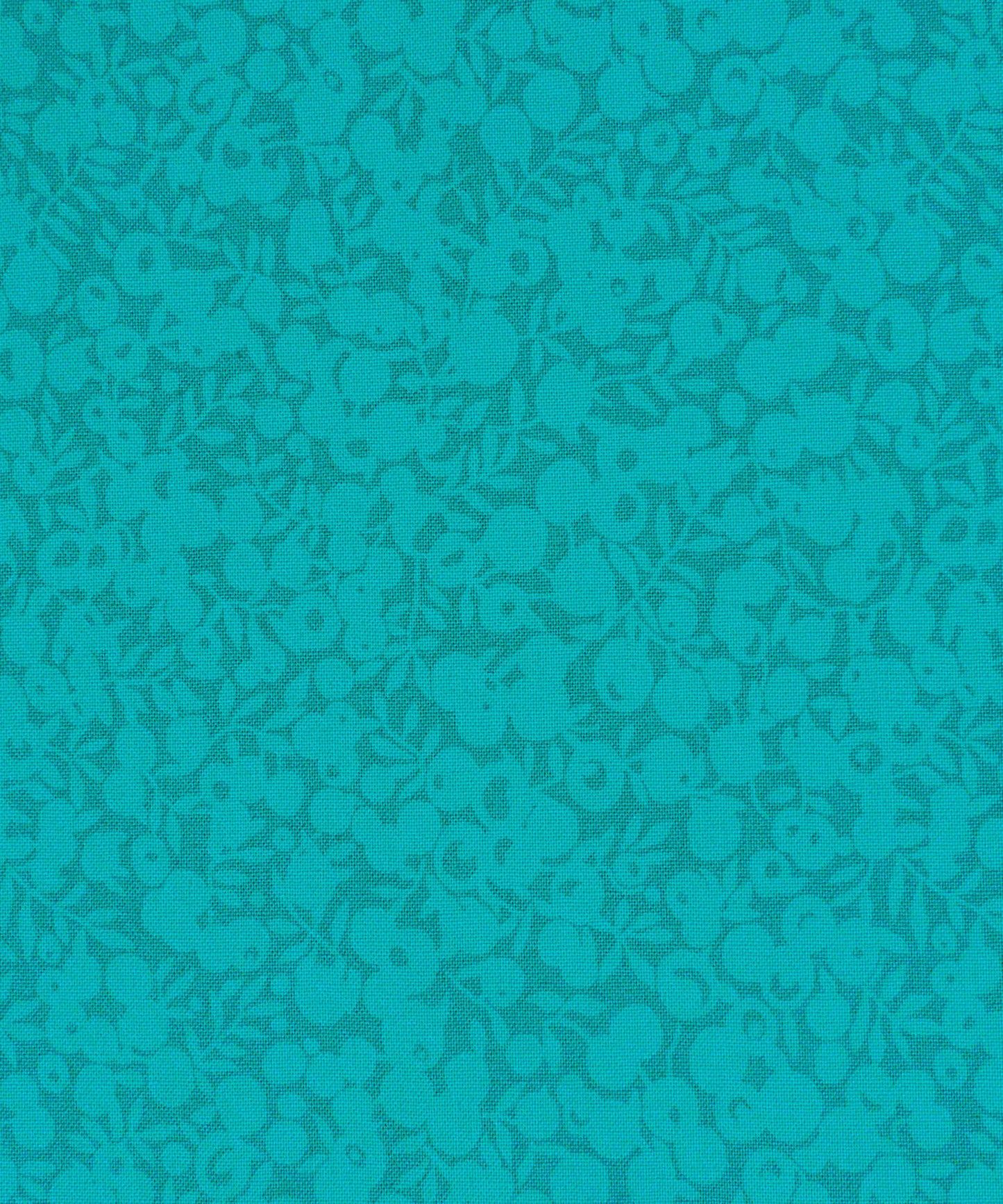 Peacock Feather Wiltshire Shadow Lasenby Quilting Cotton Fabric - Teal - Liberty