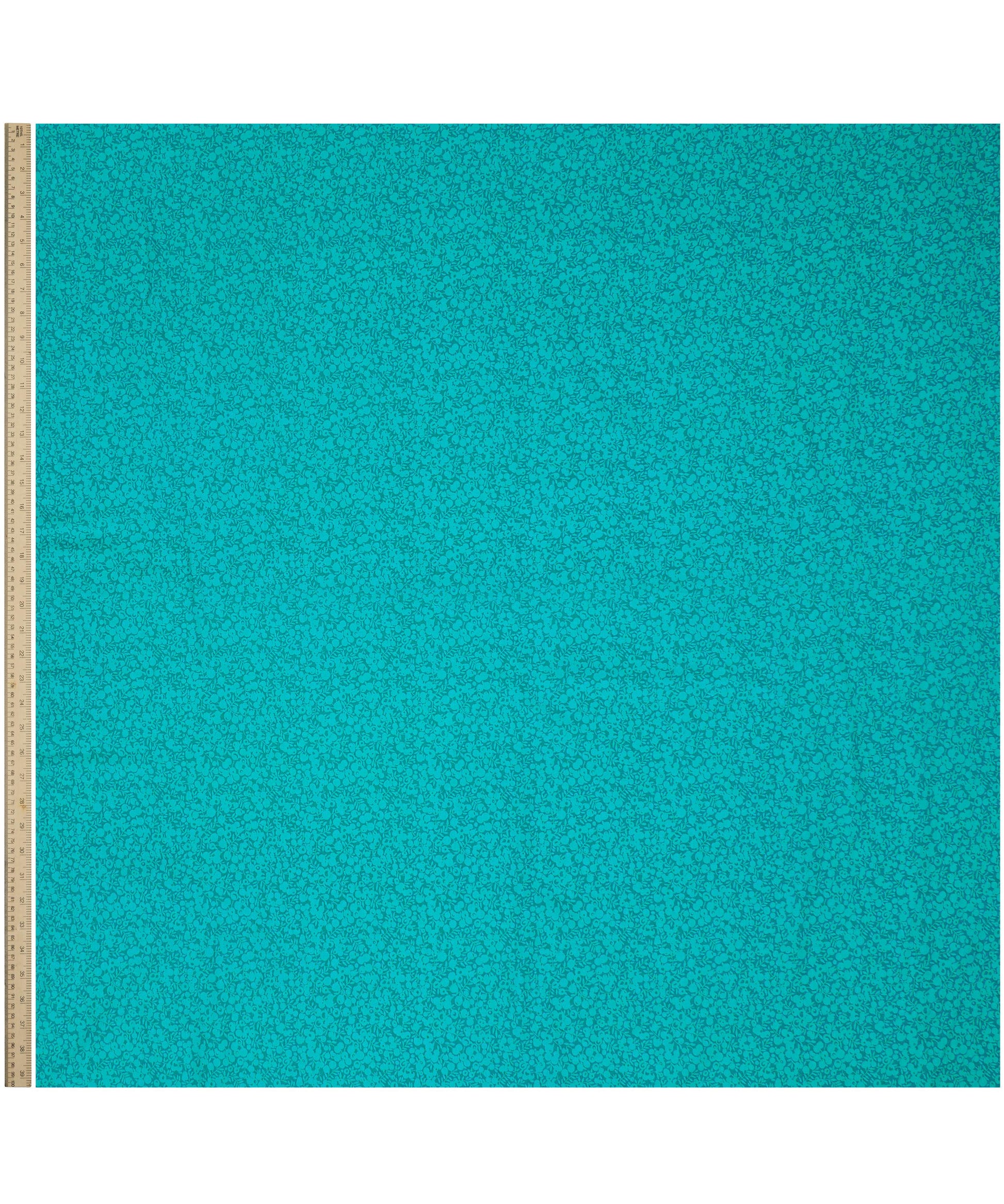 Peacock Feather Wiltshire Shadow Lasenby Quilting Cotton Fabric - Teal - Liberty