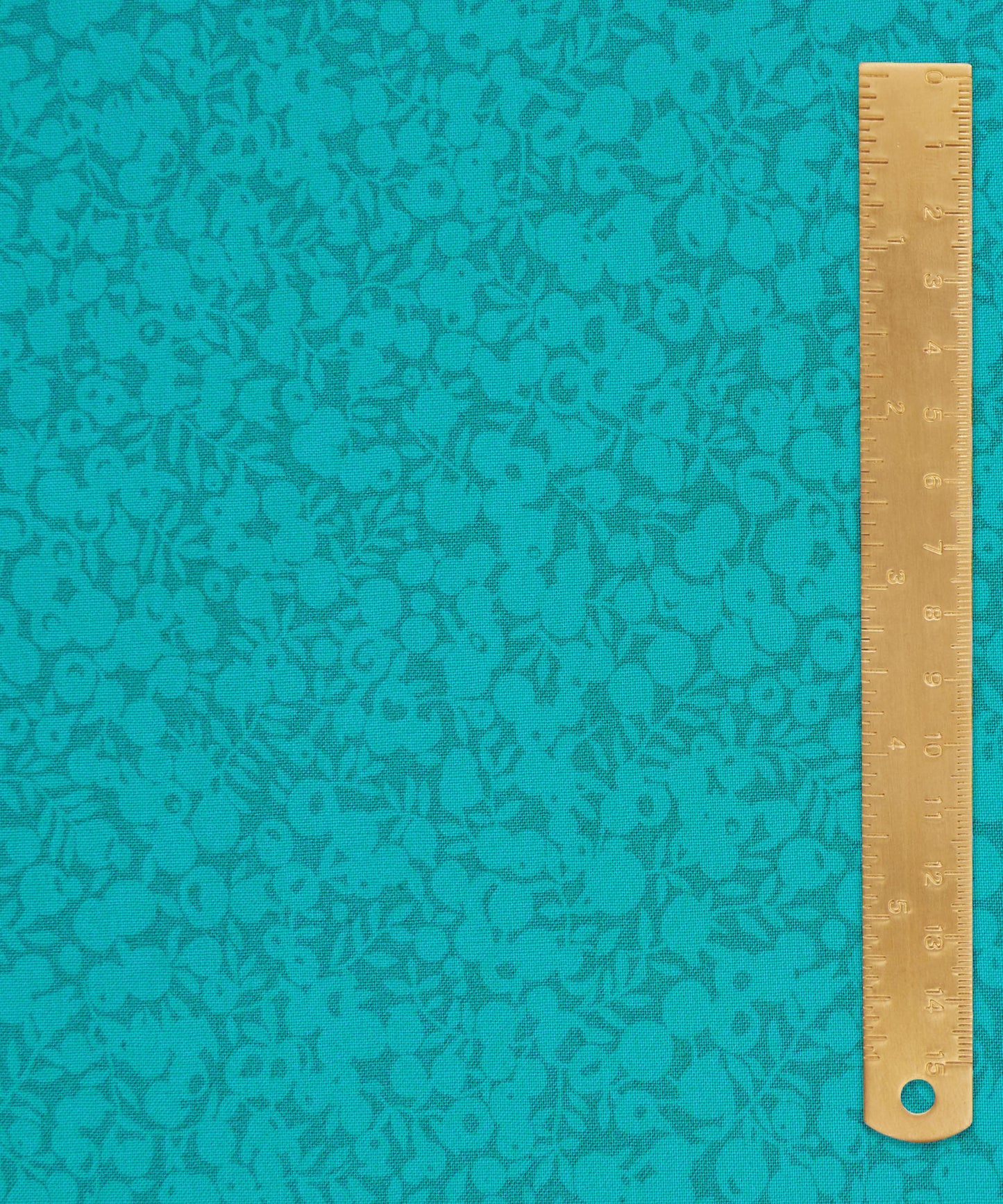 Peacock Feather Wiltshire Shadow Lasenby Quilting Cotton Fabric - Teal - Liberty