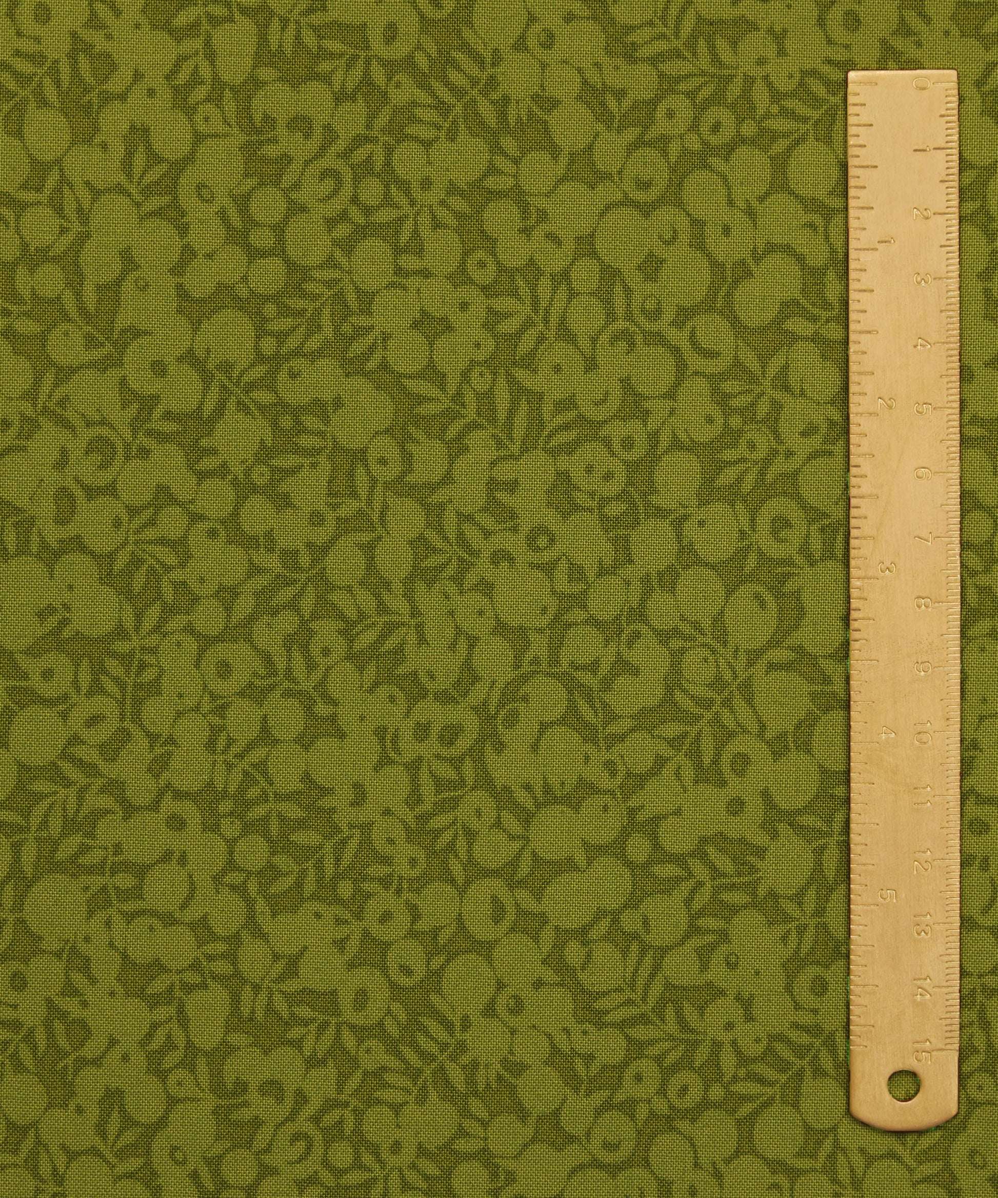 Olive Wiltshire Shadow Lasenby Quilting Cotton Fabric - Green - Liberty