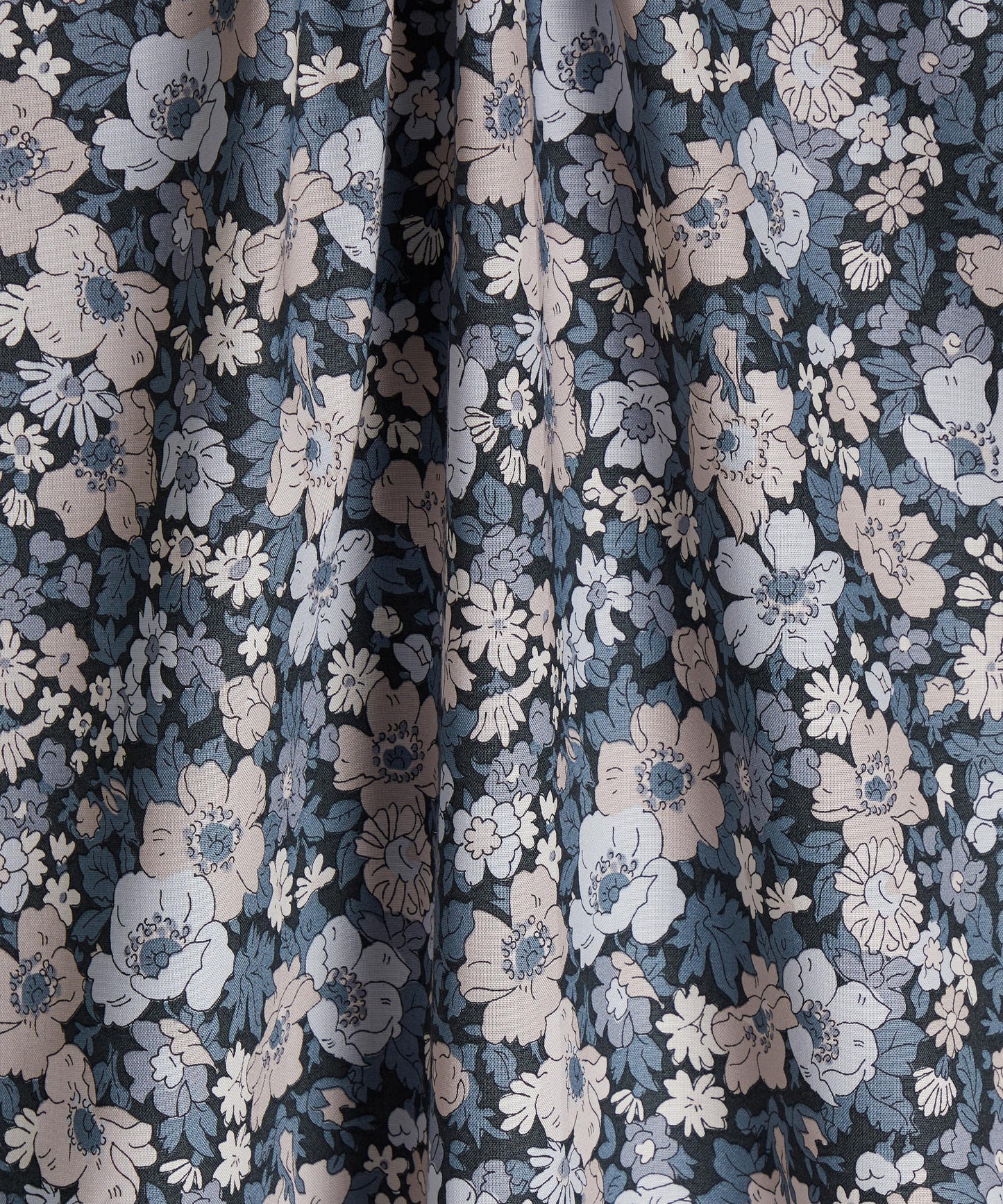 Cosmos Field Lasenby Quilting Cotton Fabric - Blue - Liberty