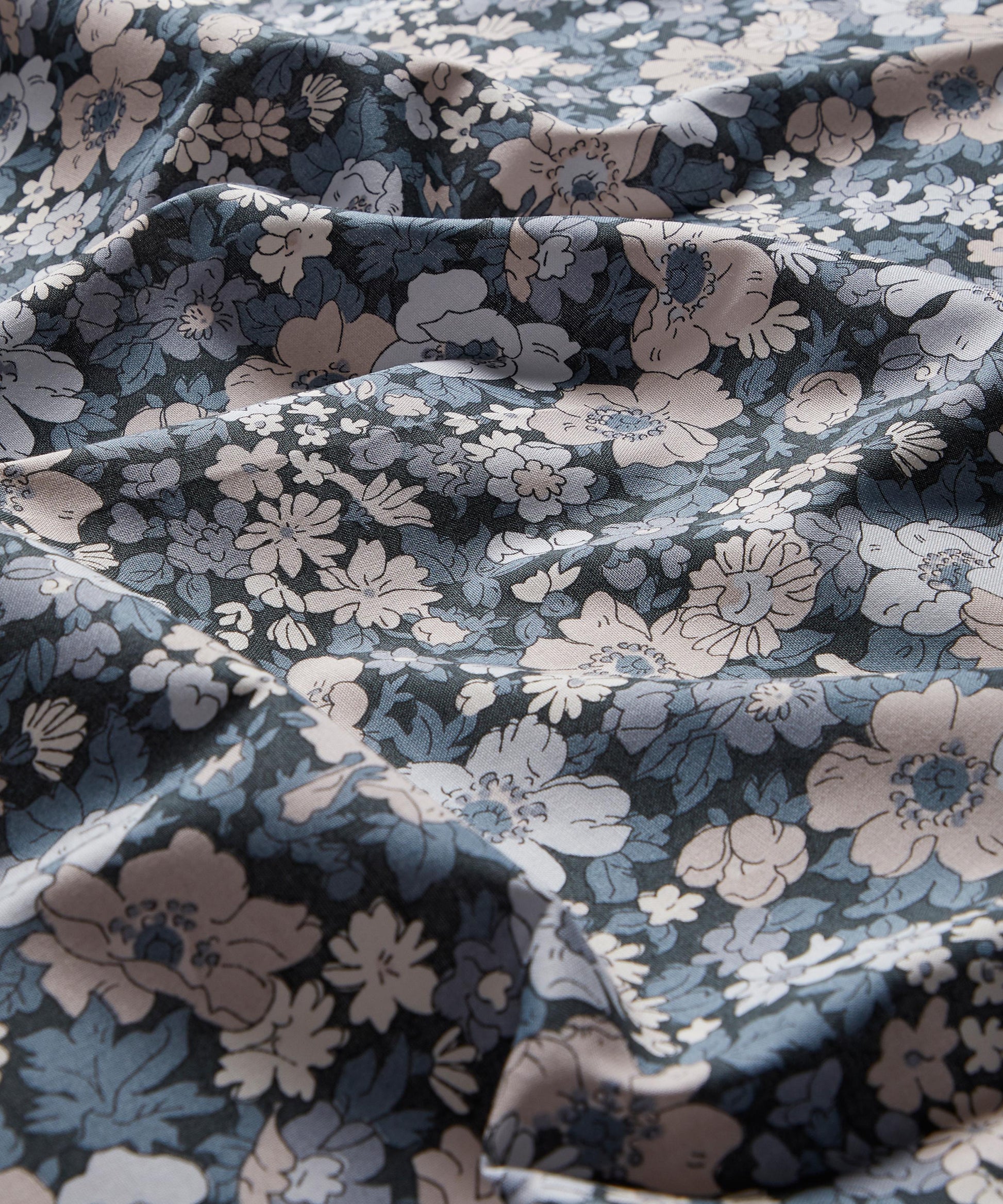 Cosmos Field Lasenby Quilting Cotton Fabric - Blue - Liberty