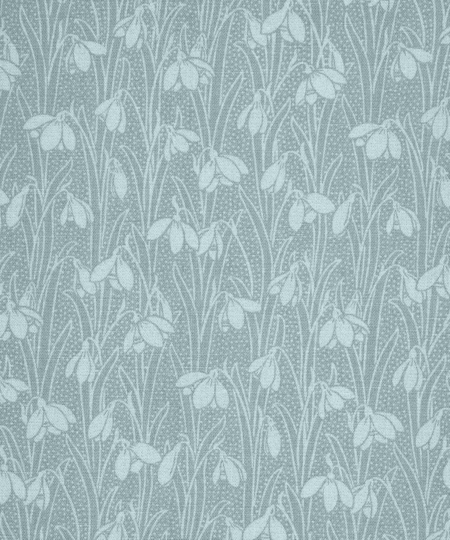 Polar Grey Snowdrop Spot Lasenby Quilting Cotton Fabric - Blue - Liberty