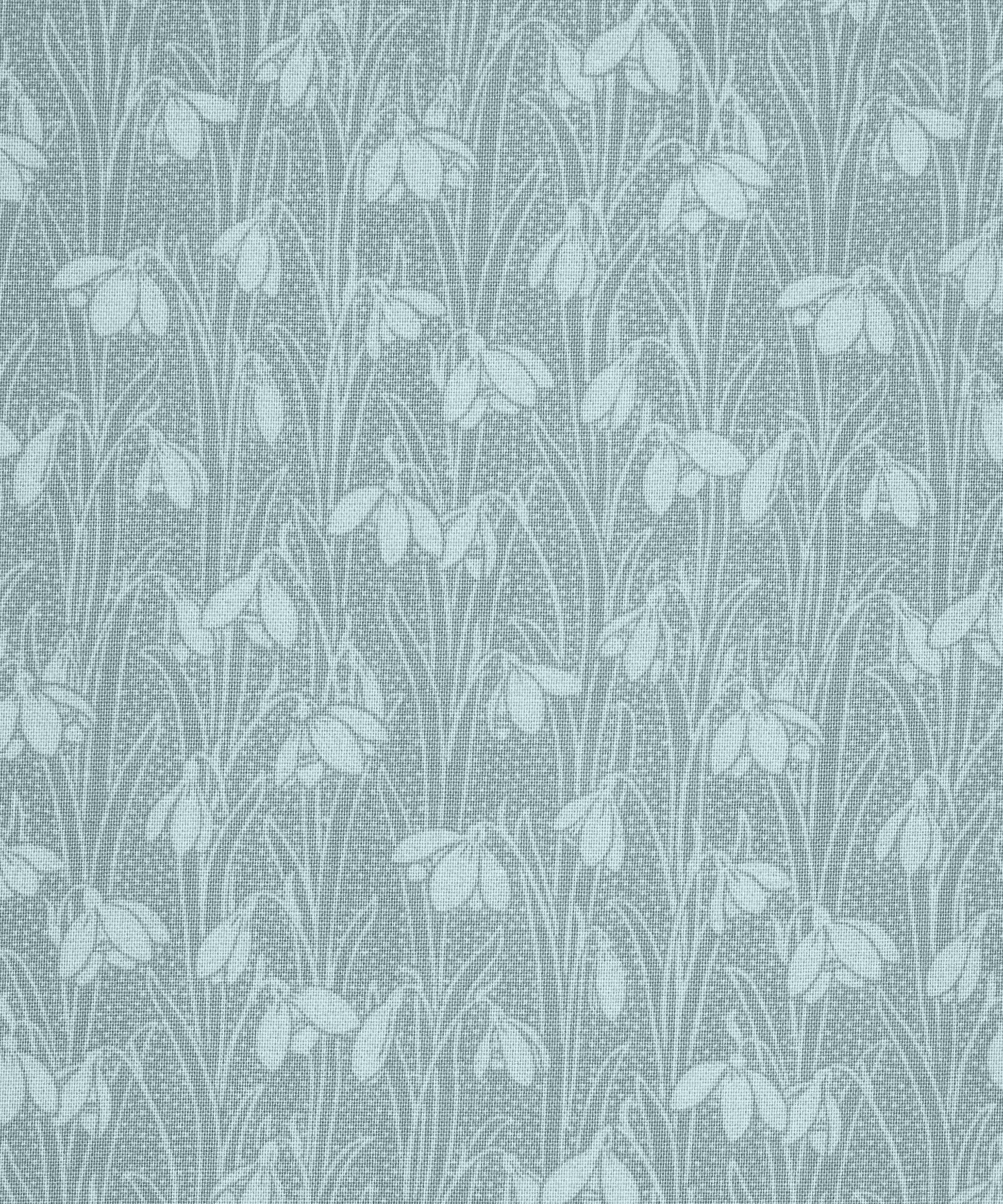 Polar Grey Snowdrop Spot Lasenby Quilting Cotton Fabric - Blue - Liberty