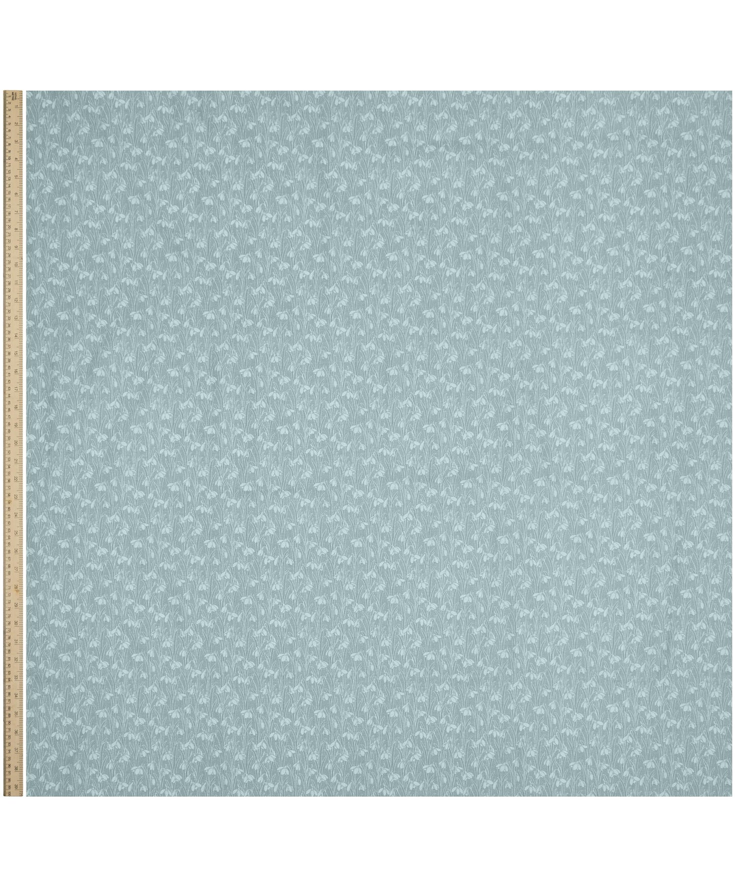 Polar Grey Snowdrop Spot Lasenby Quilting Cotton Fabric - Blue - Liberty