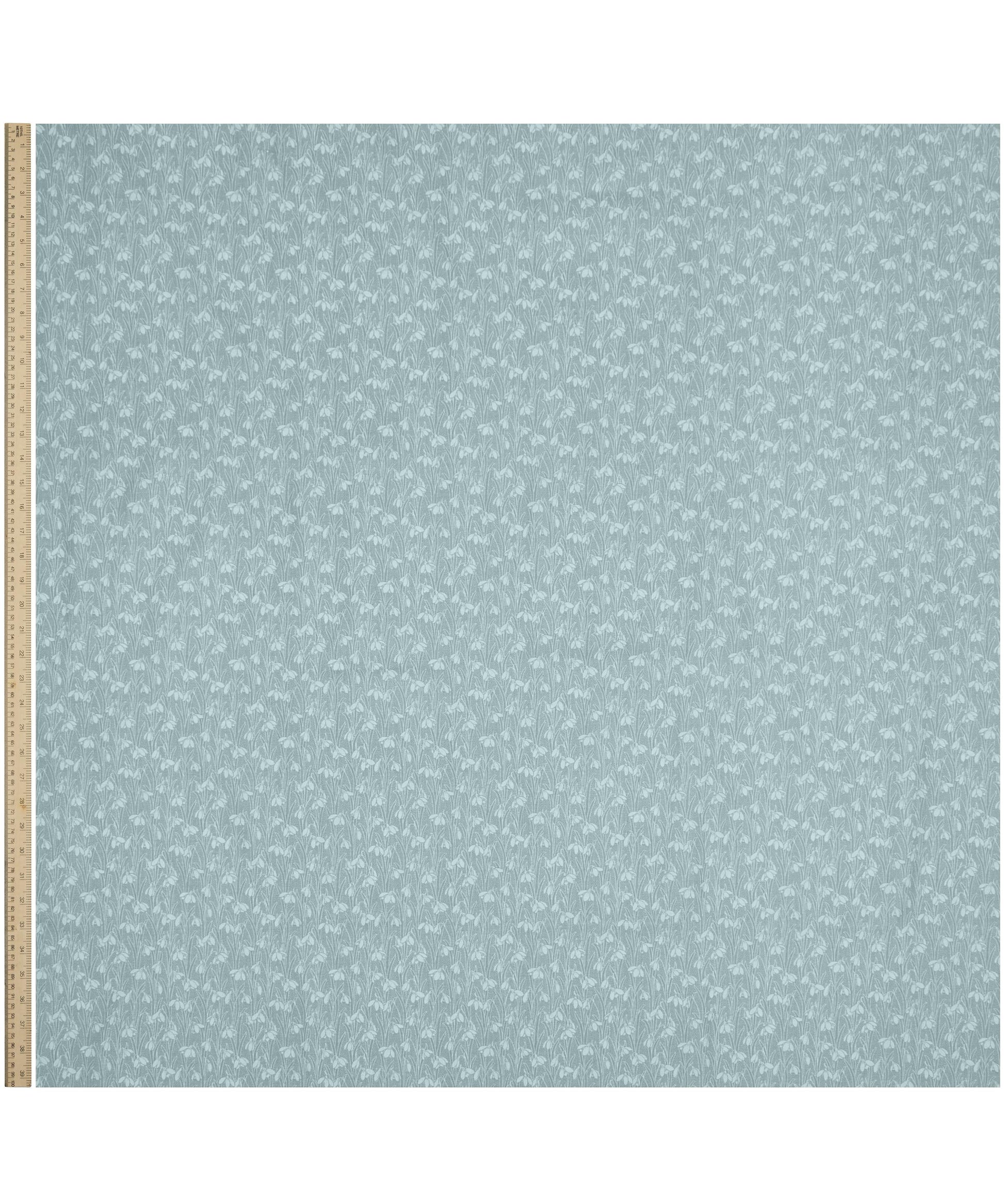 Polar Grey Snowdrop Spot Lasenby Quilting Cotton Fabric - Blue - Liberty