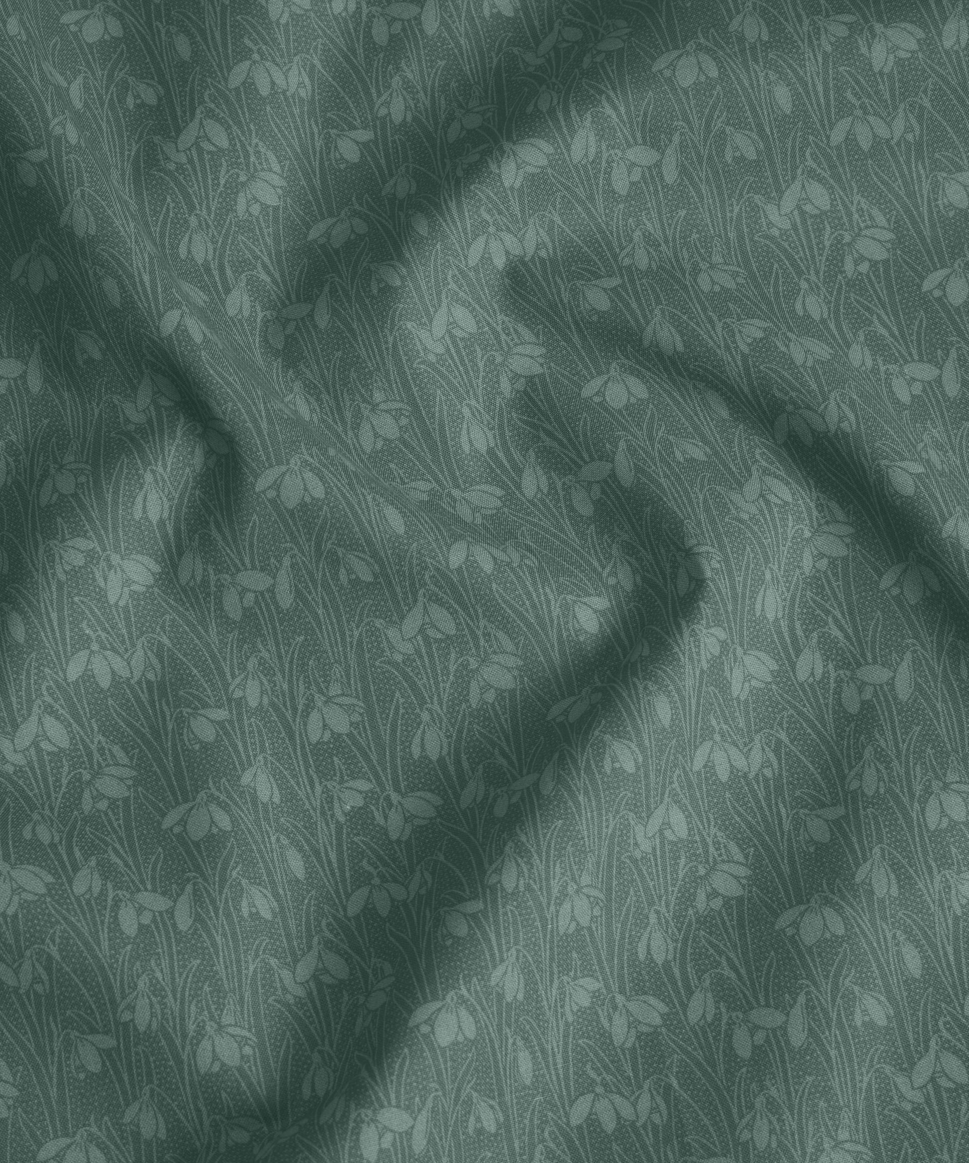 Smoked Glass Snowdrop Spot Lasenby Quilting Cotton Fabric - Teal - Liberty