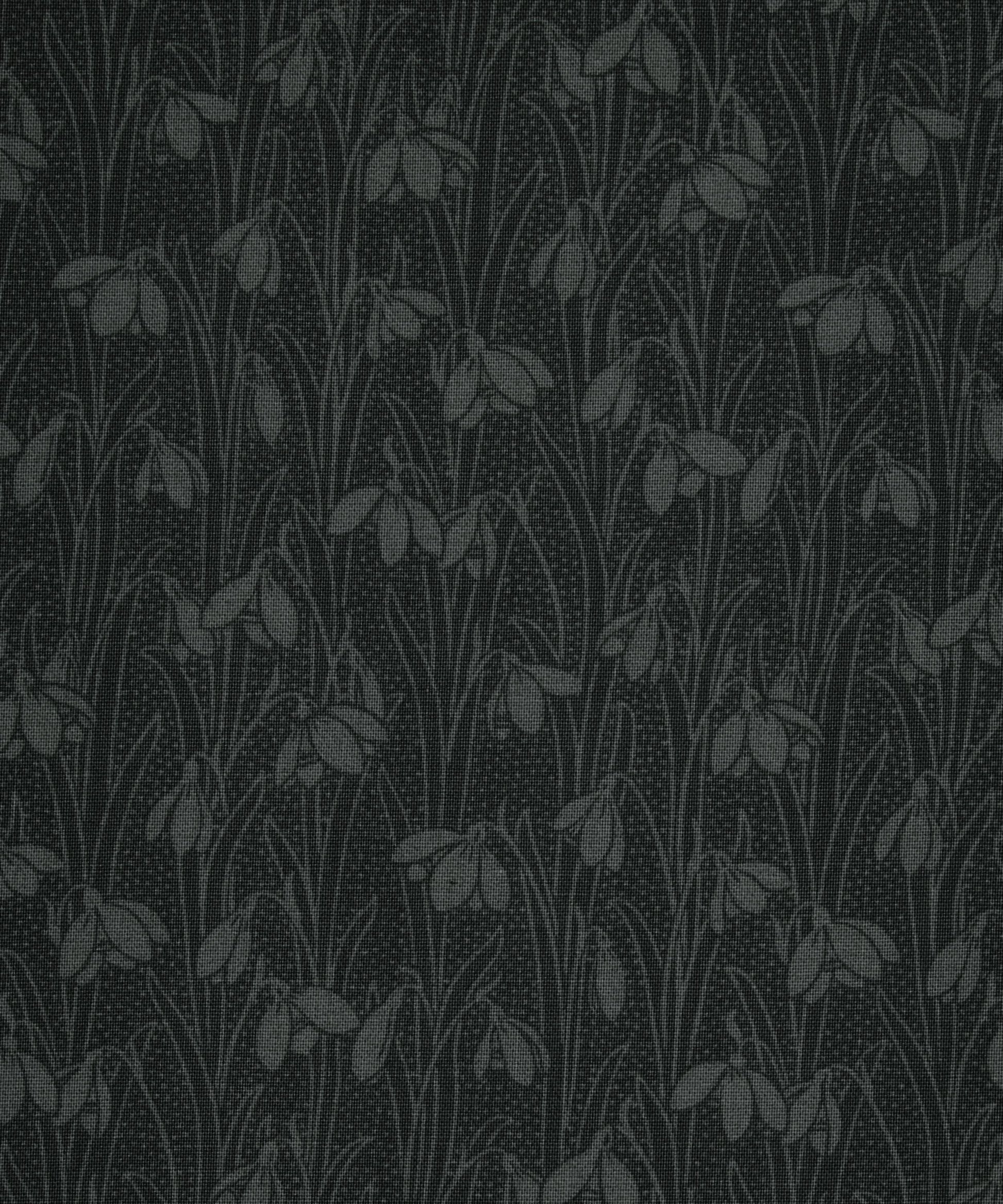 Slate Black Snowdrop Spot Lasenby Quilting Cotton Fabric - Black - Liberty