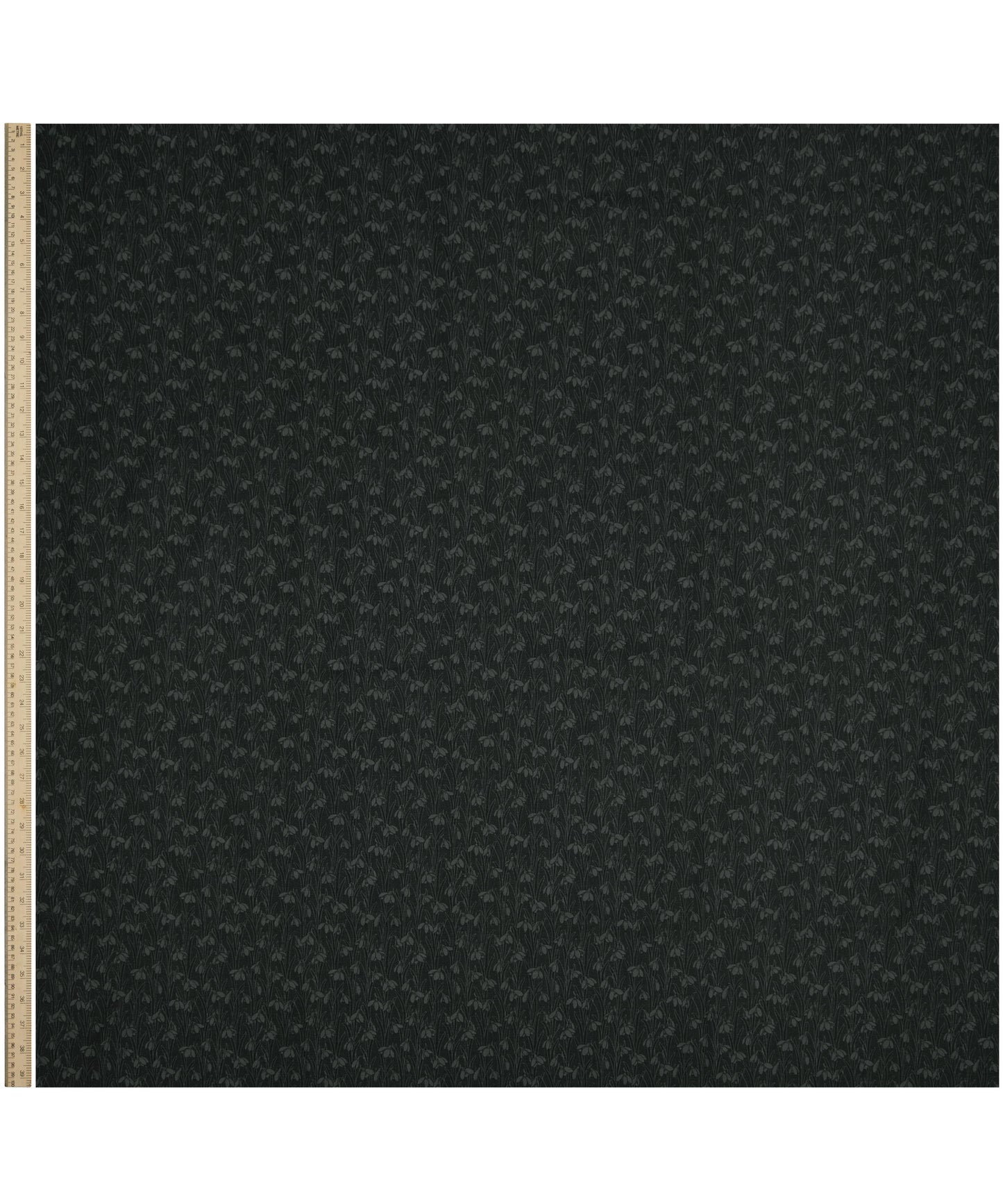 Slate Black Snowdrop Spot Lasenby Quilting Cotton Fabric - Black - Liberty