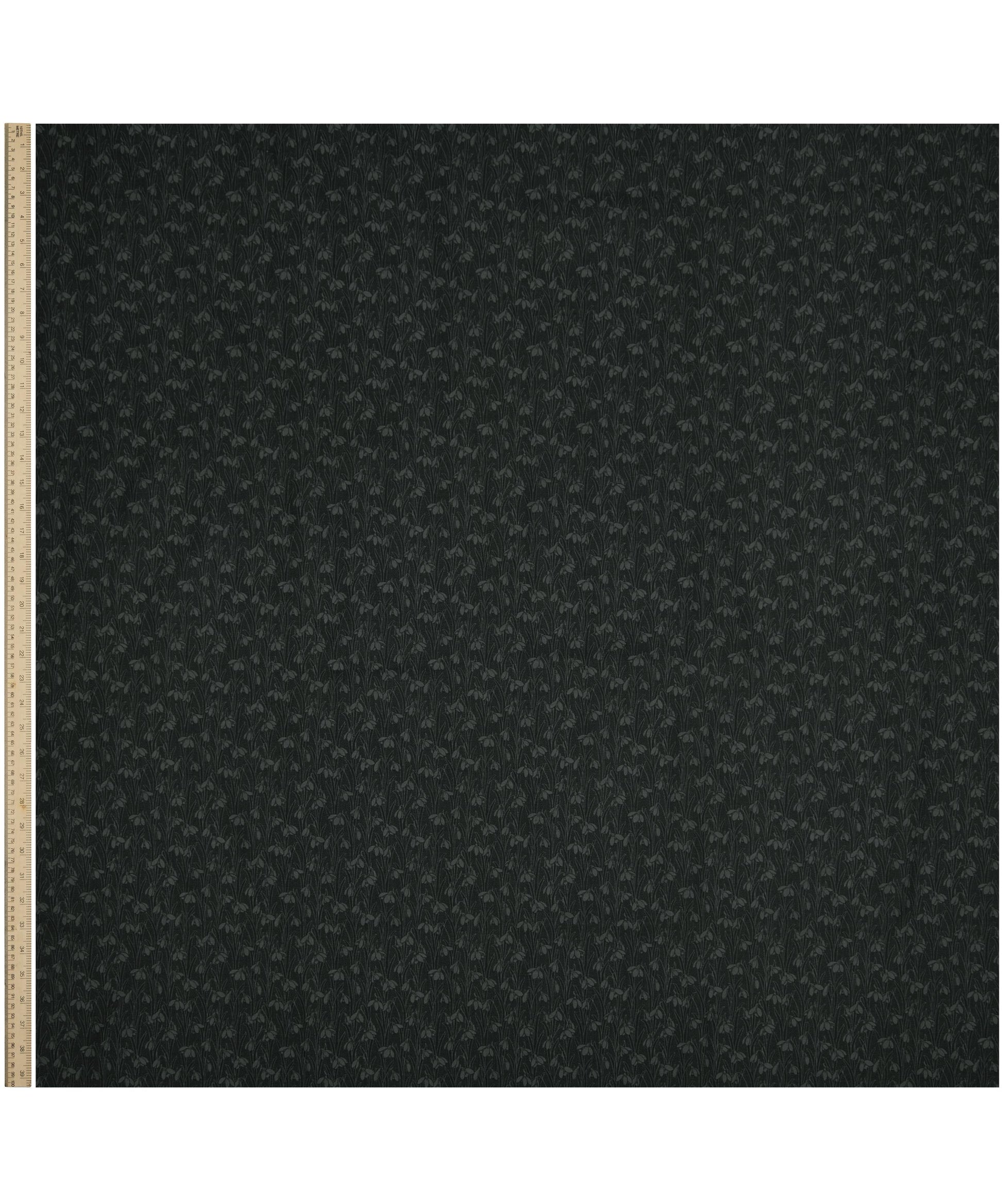 Slate Black Snowdrop Spot Lasenby Quilting Cotton Fabric - Black - Liberty