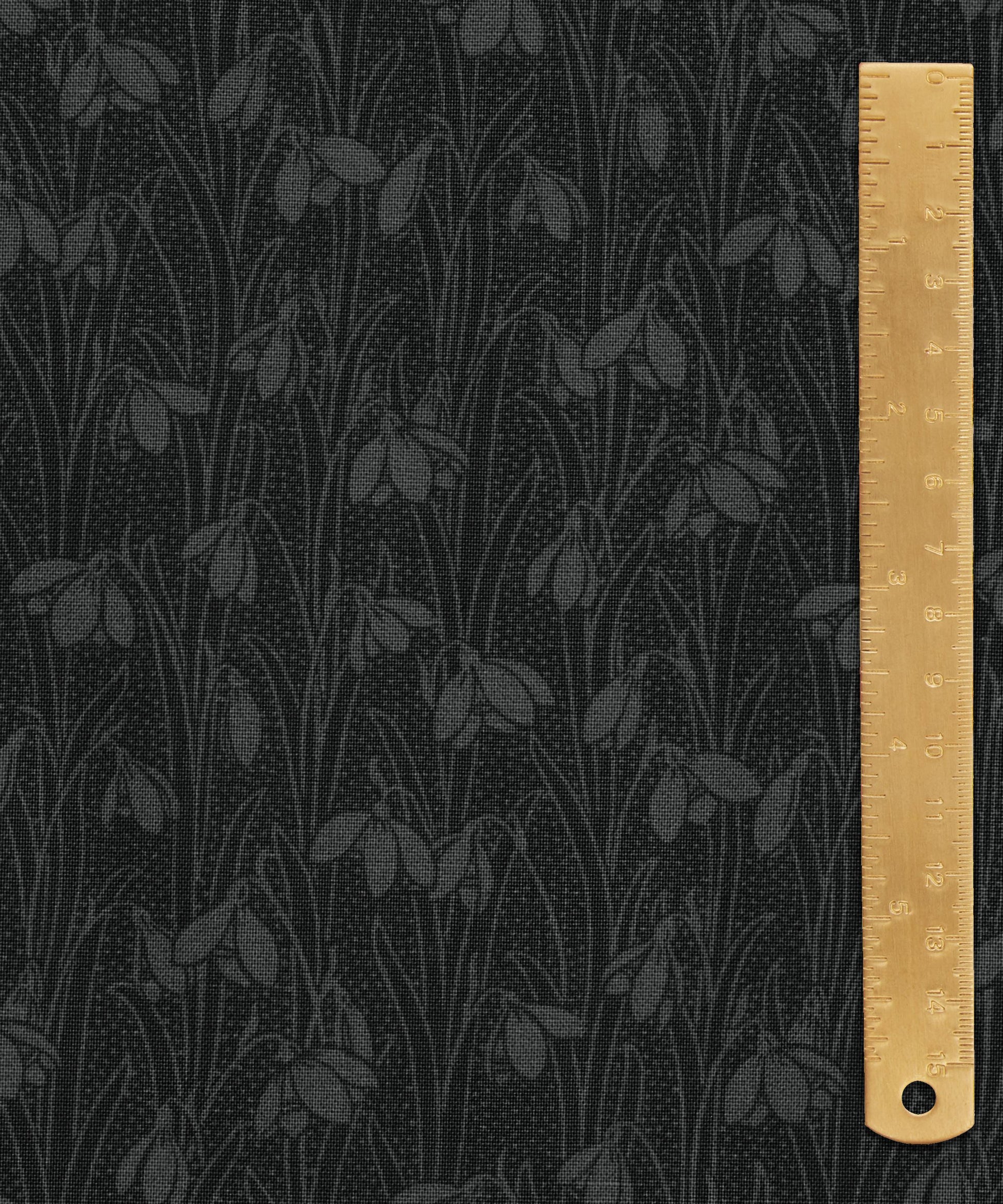 Slate Black Snowdrop Spot Lasenby Quilting Cotton Fabric - Black - Liberty