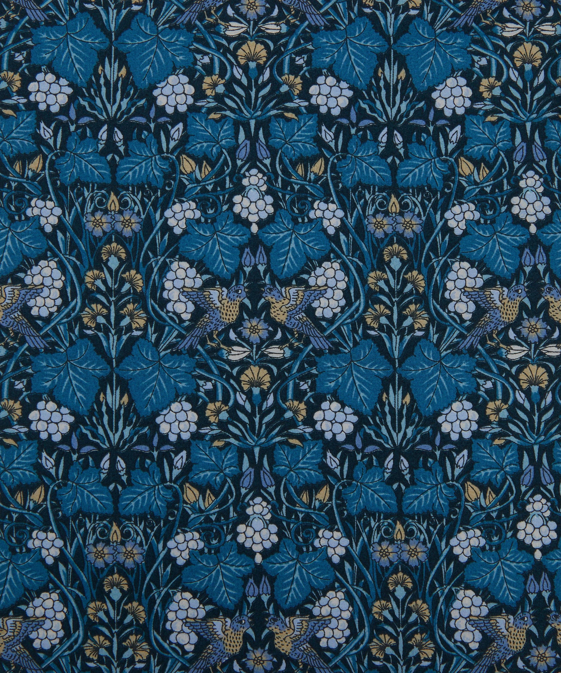 Vine Thief Cotton Poplin Fabric - Blue - Liberty