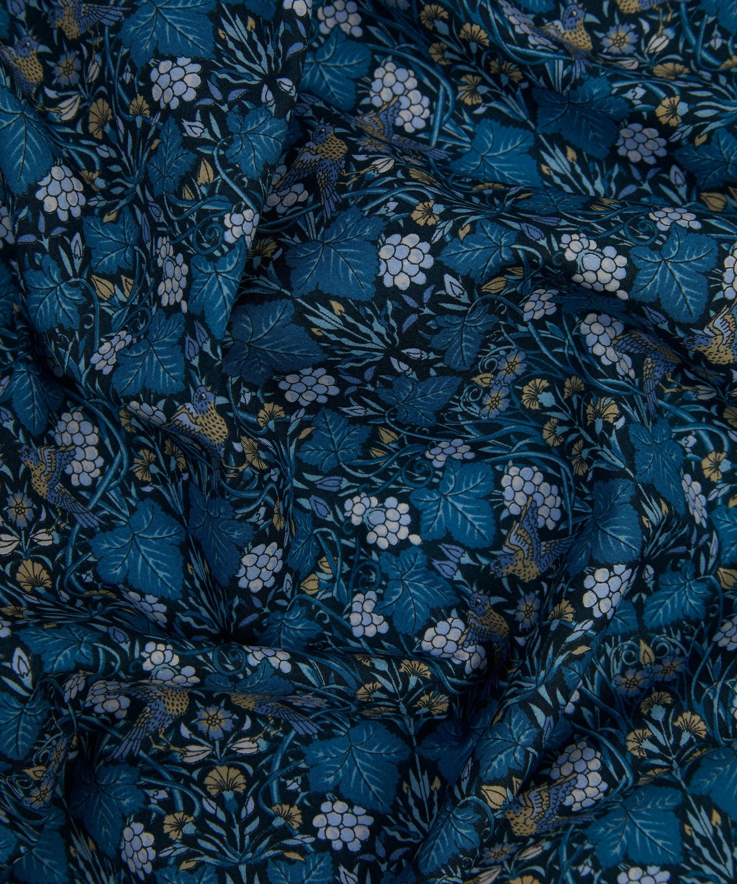 Vine Thief Cotton Poplin Fabric - Blue - Liberty