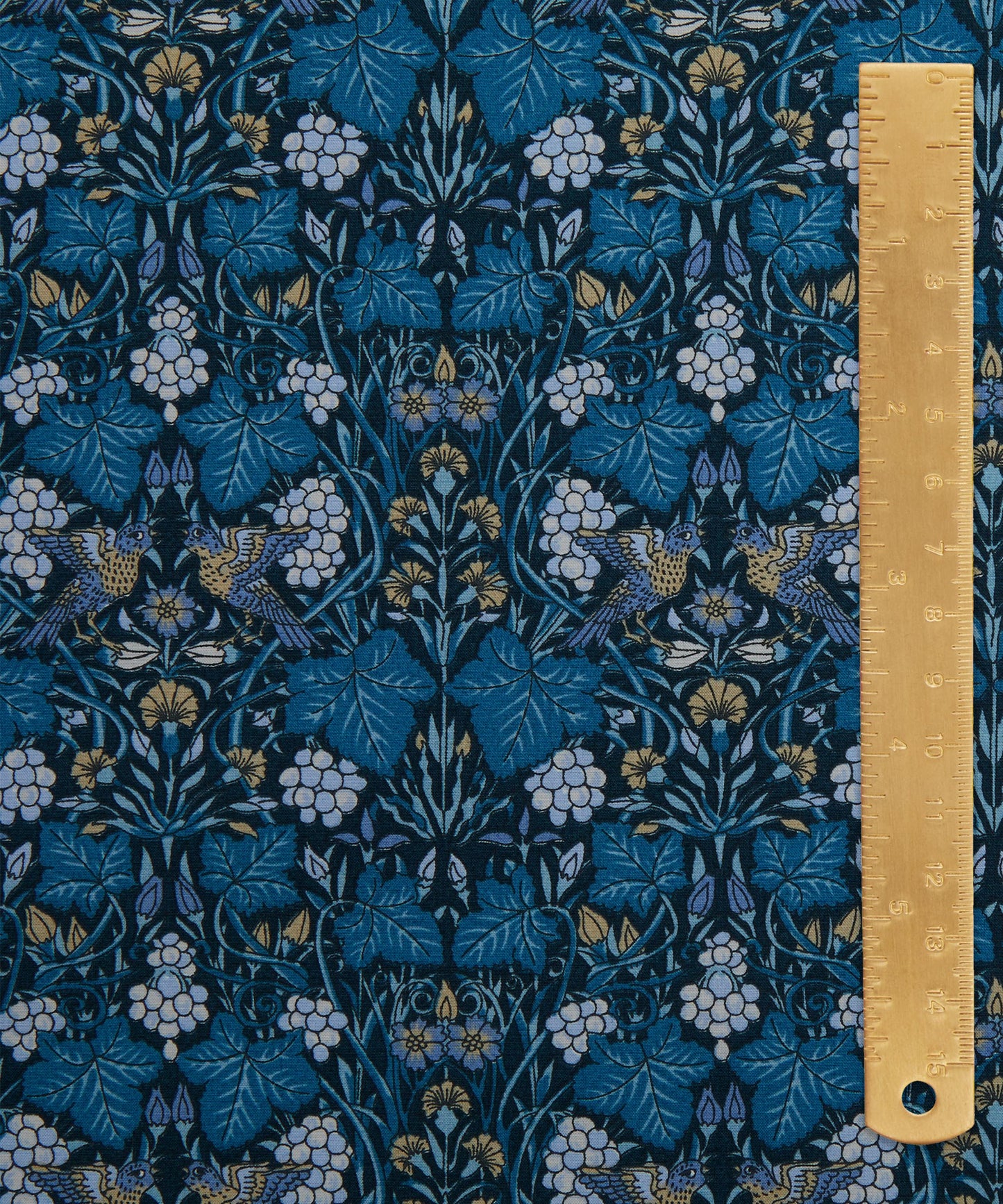 Vine Thief Cotton Poplin Fabric - Blue - Liberty